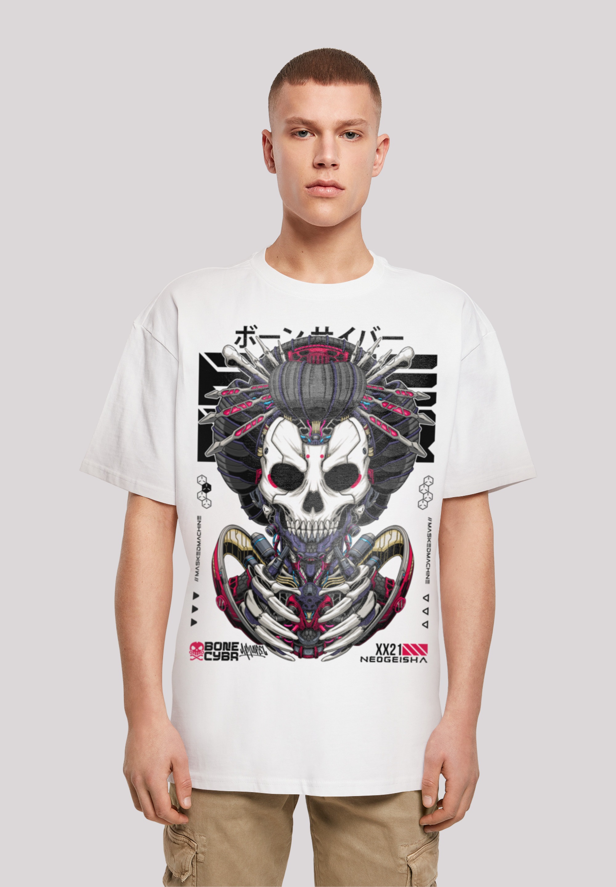 F4NT4STIC T-Shirt "Bone Cyber CYBERPUNK STYLES", Print