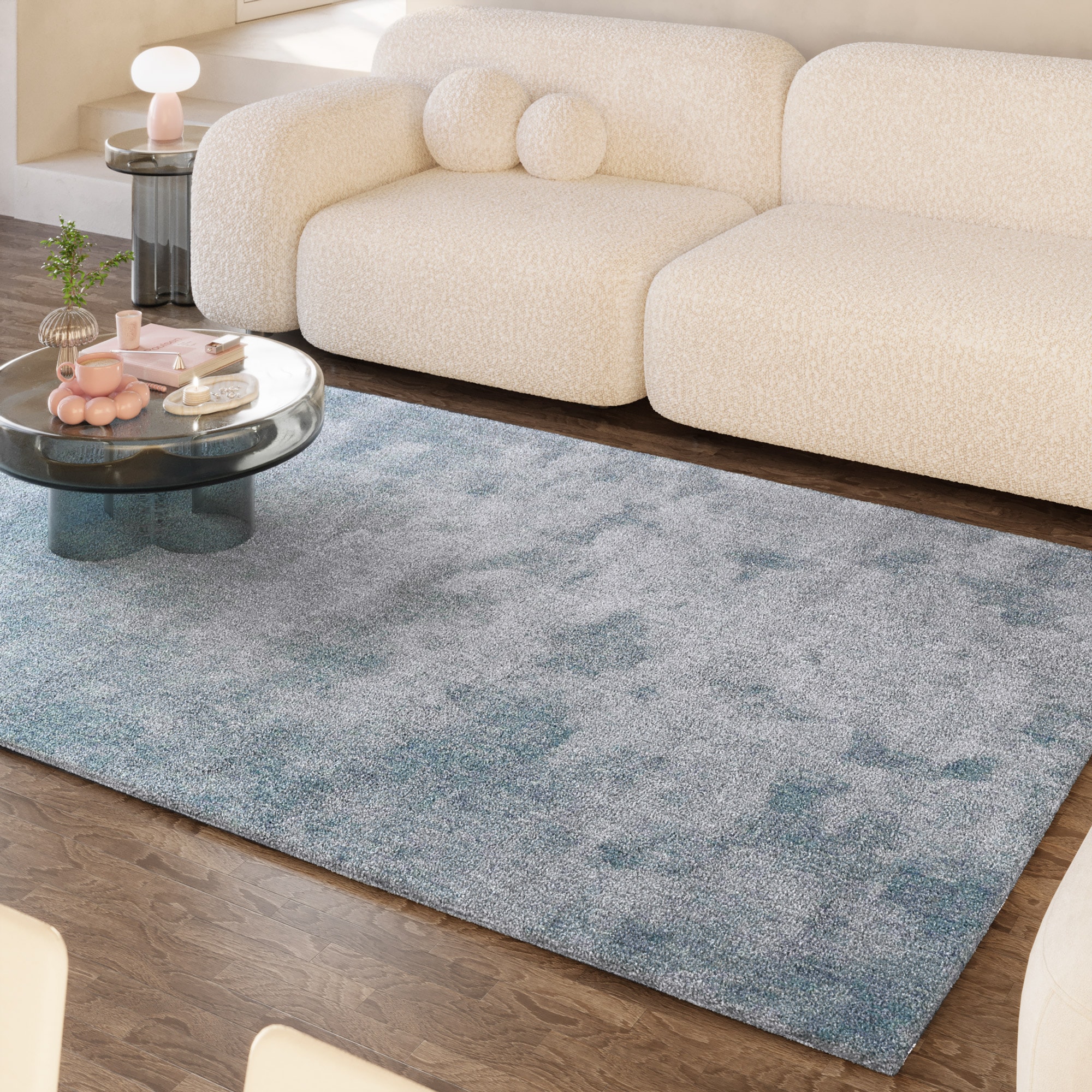 Homie Living "Sienna" rechteckig 20 mm Höhe Hochflor, Microfaser, uni, weich & kuschelig, Wohnzimmer, Schlafzimmer
