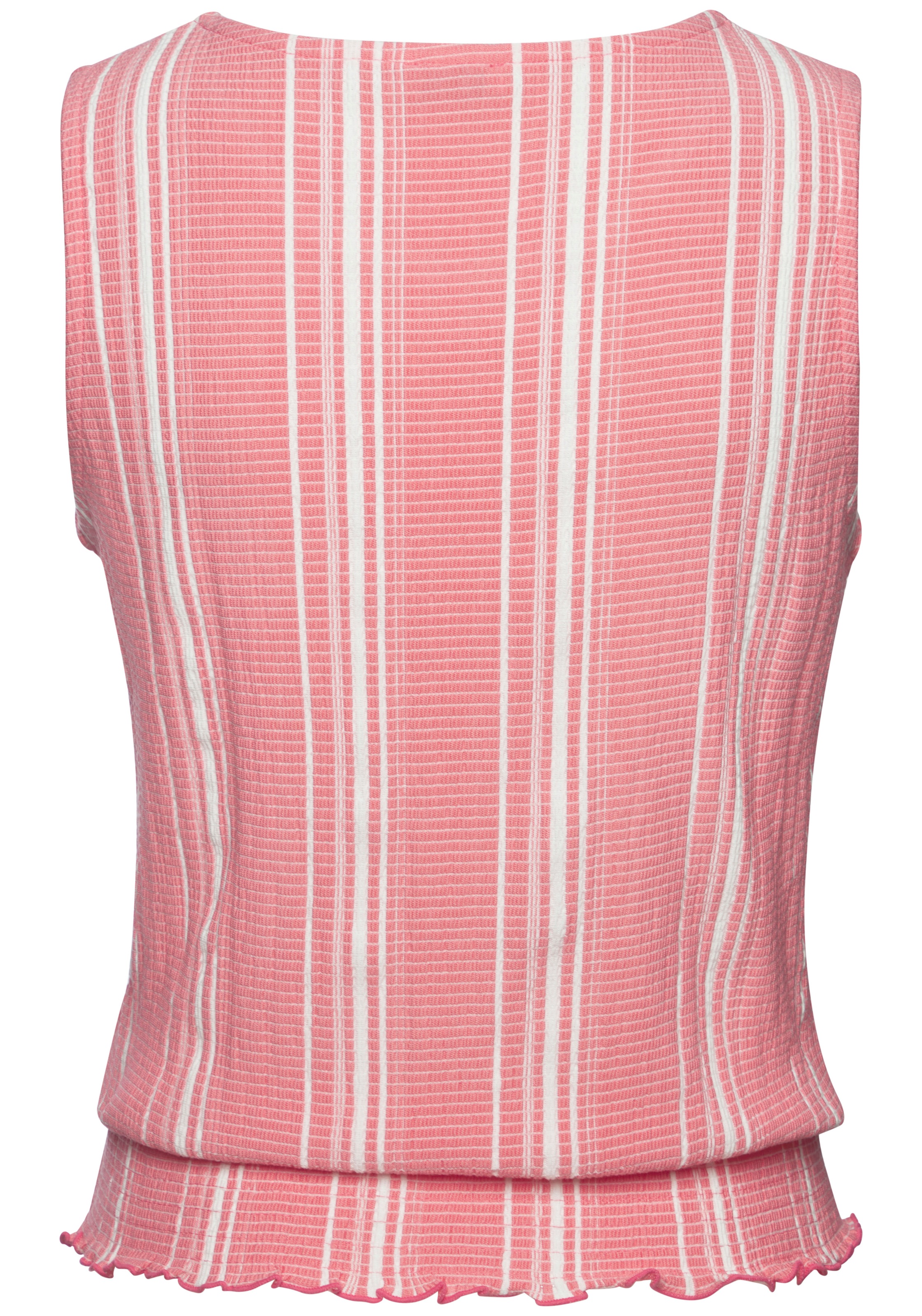 LASCANA Tanktop aus strukturierter Ware, sommerliches Top mit Streifen günstig online kaufen