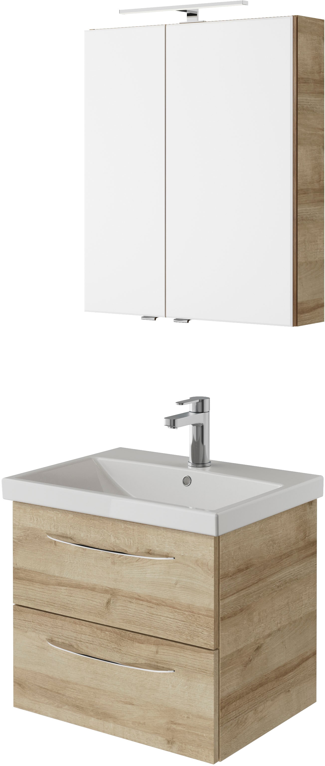 Saphir Badmöbel-Set "Serie 4035 2-teilig, Keramikwaschtisch mit LED-Spiegel günstig online kaufen