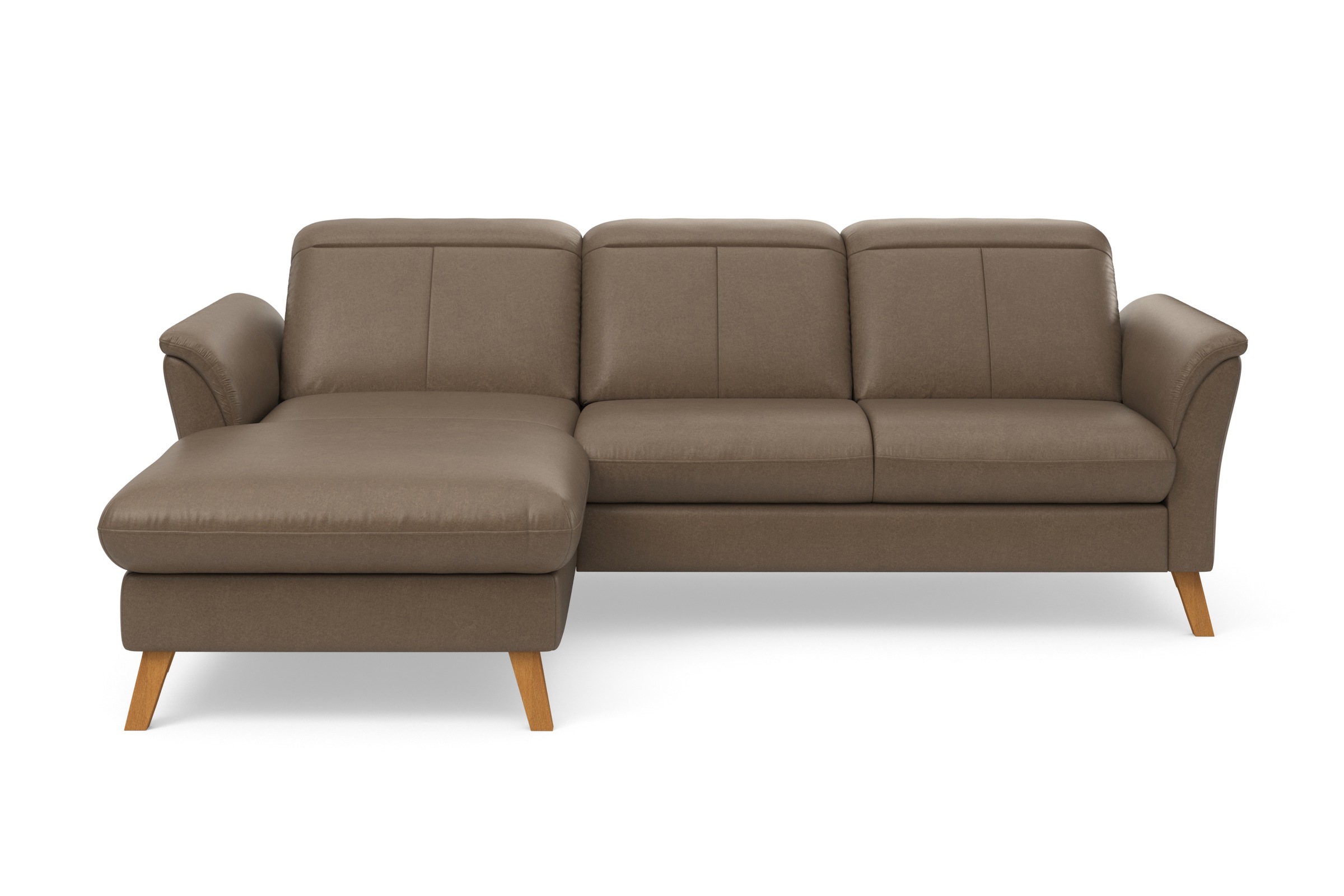 Ecksofa SIT & MORE "Romero L-Form", braun (coffee), B:245cm H:91cm T:178cm, 100% Polyester, Sofas, Ecksofa, wahlweise mit oder ohne Relax-Funktion, Bettfunktion, Bettkasten