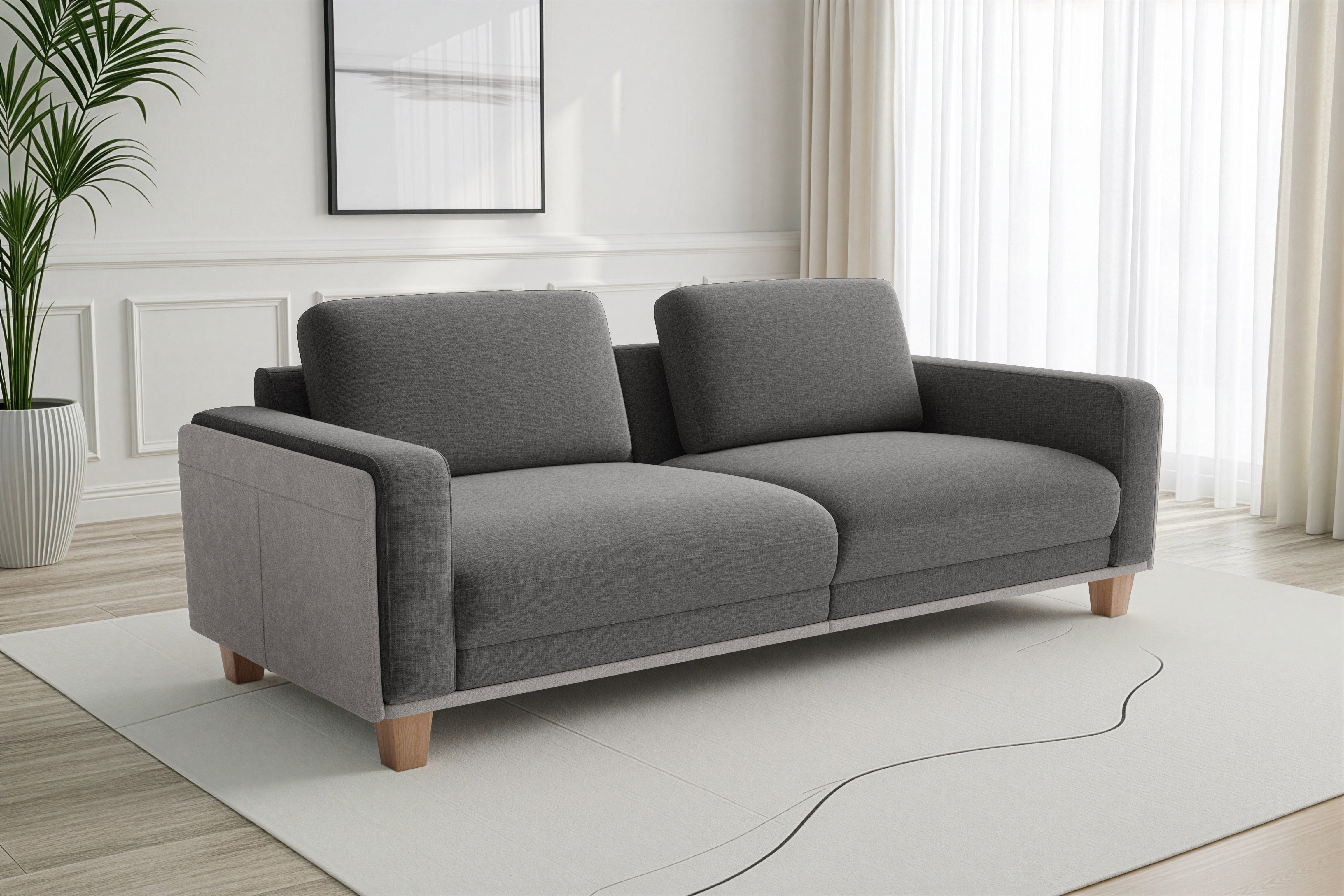 sit&more Big-Sofa "Concept" Modernes Sofa in drei Fußfarben zur Auswahl