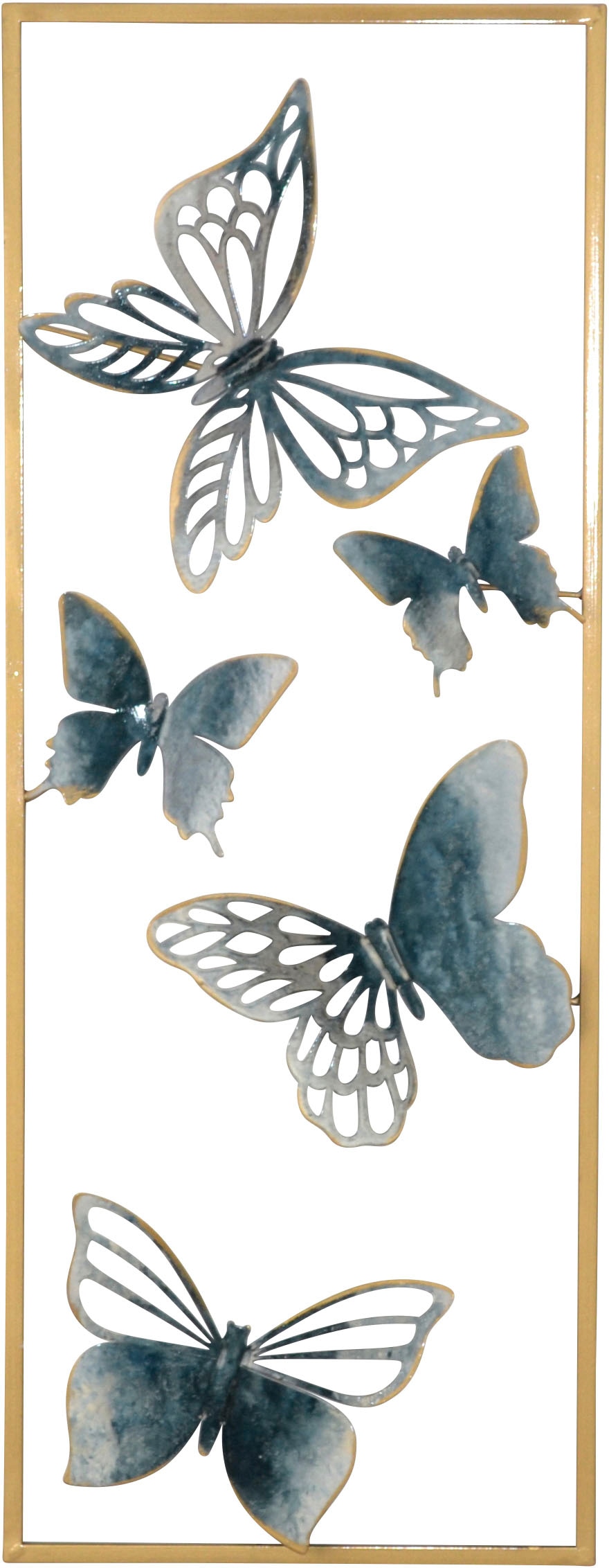 HOFMANN LIVING AND MORE Wanddekoobjekt "Wanddekoration" Schmetterlinge grau günstig online kaufen