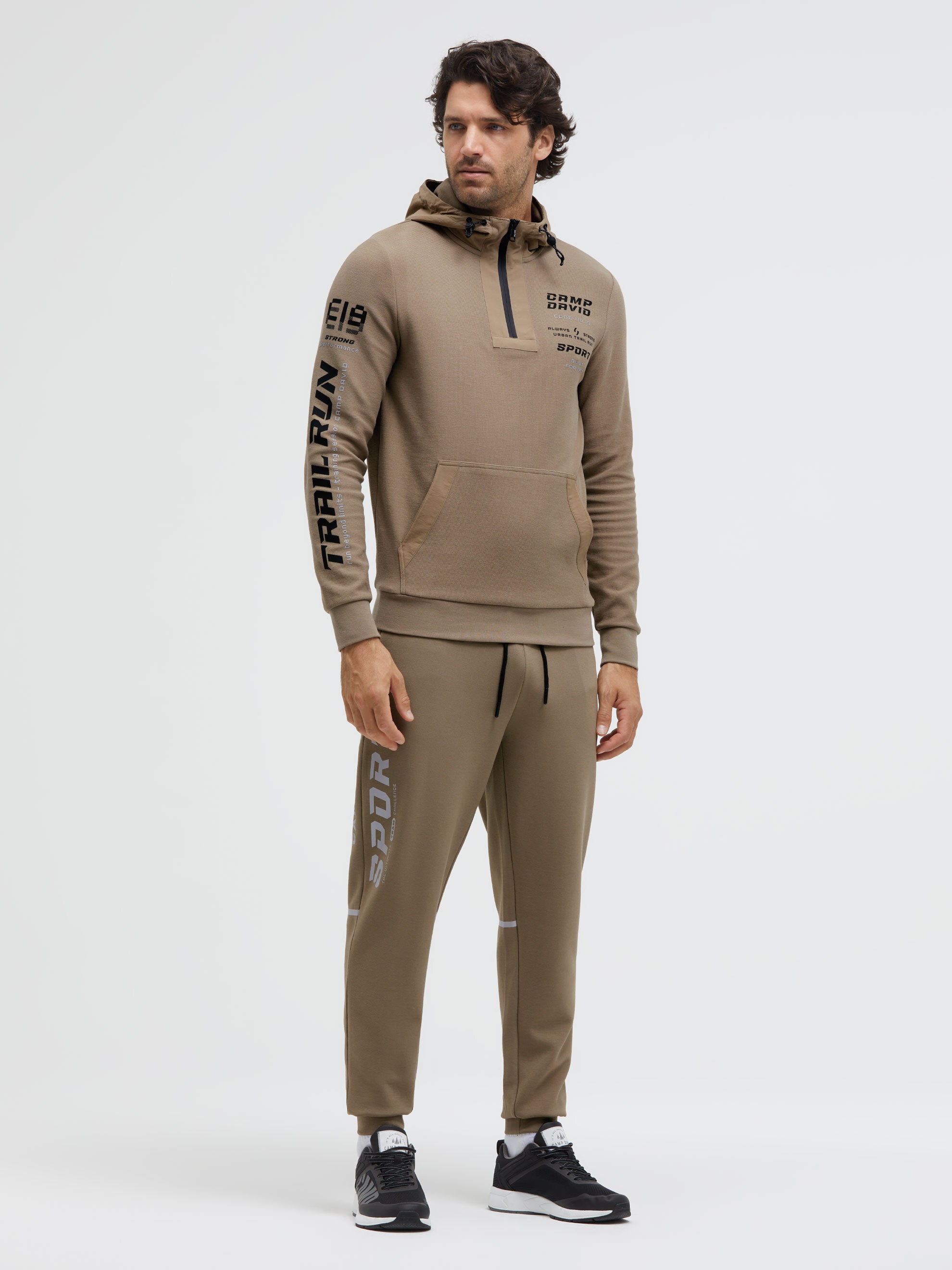 CAMP DAVID Kapuzensweatshirt , mit reflektierenden Details
