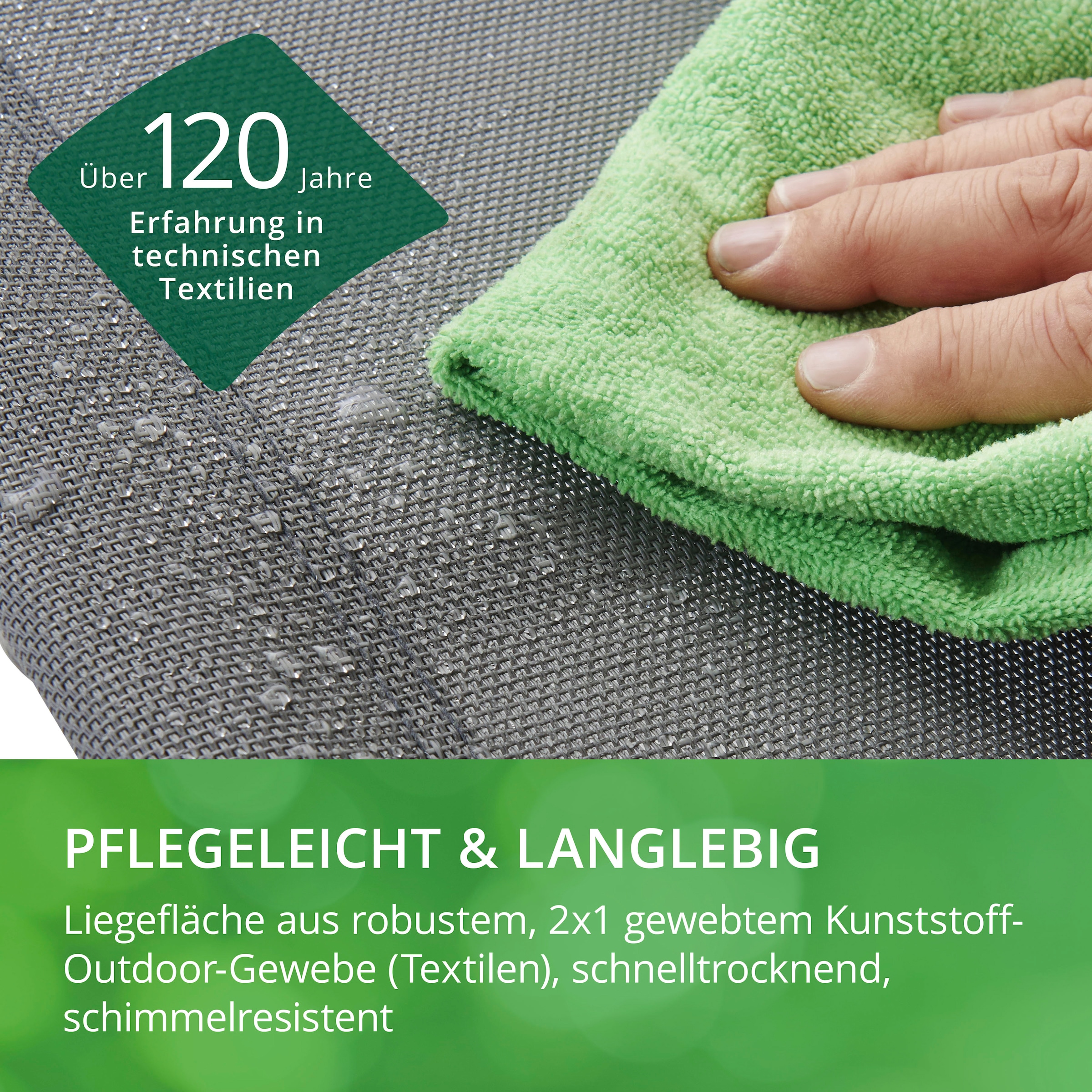 Leco Gartenliege »E_lina«, Füße klappbar