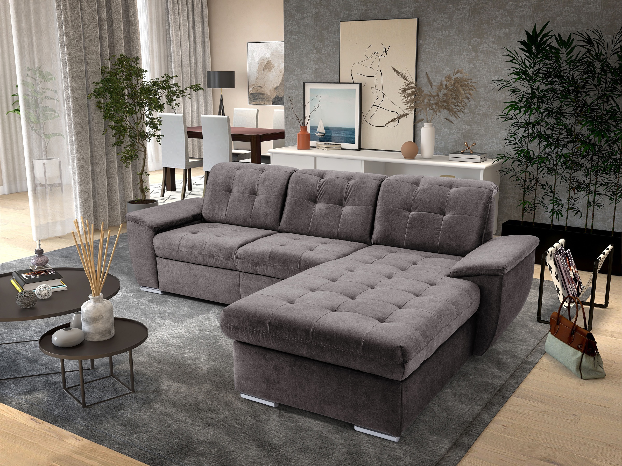 exxpo - sofa fashion Ecksofa "Derby Inkl. Kopfteilverstellung, wahlw. Bett günstig online kaufen
