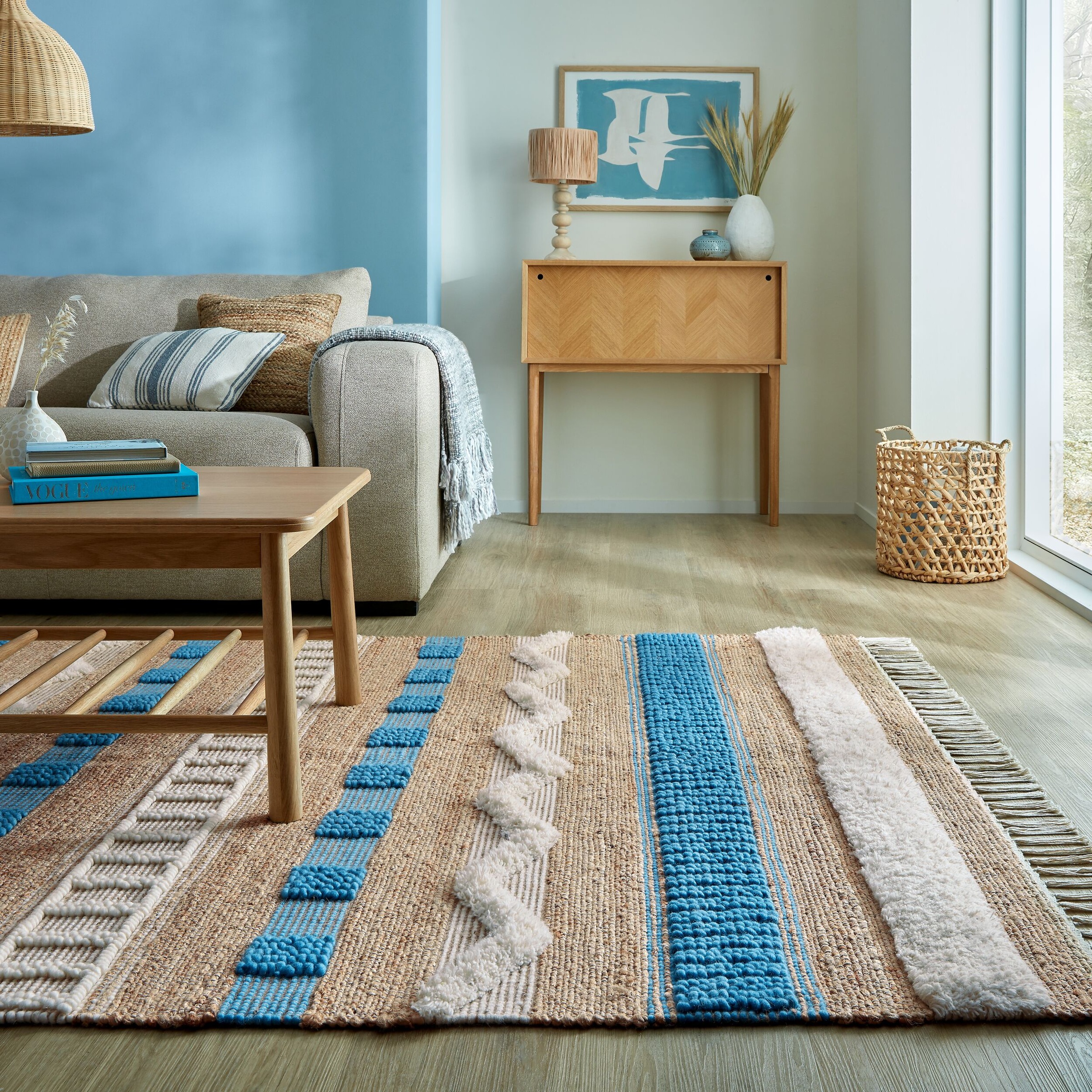 FLAIR RUGS Teppich "Medina, mit abstraktem Streifenmuster" rechteckig 12 mm günstig online kaufen