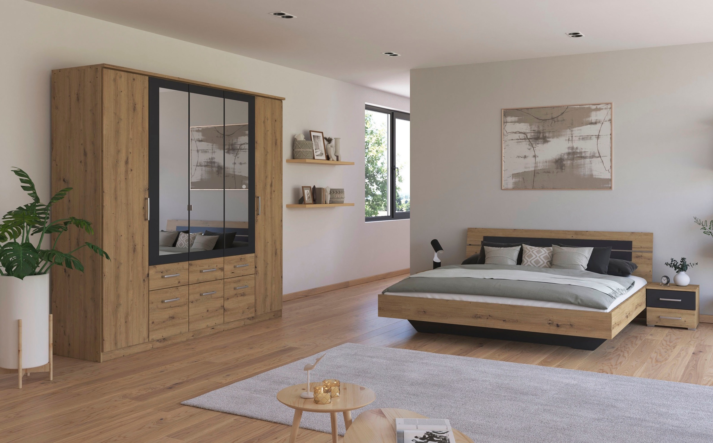 rauch Schlafzimmer-Set "Komplettschlafzimmer Schlafzimmer BURANO mit Schran günstig online kaufen