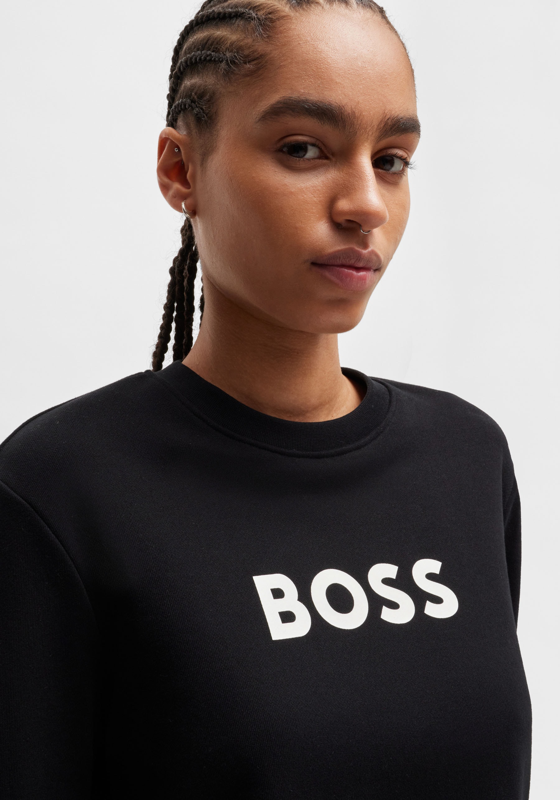 BOSS ORANGE Sweatshirt »Elaboss Premium Damenmode«, mit Rundhalsausschnitt