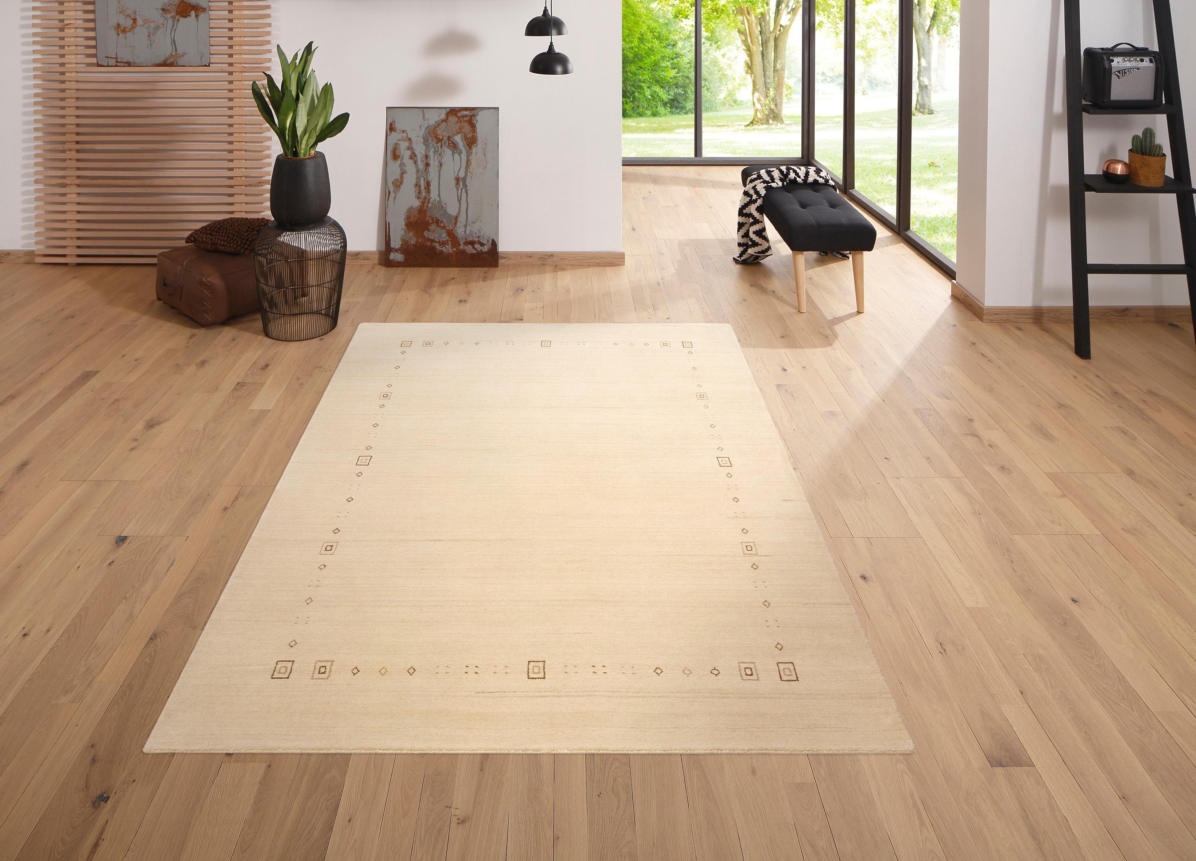 OTTO home Wollteppich "Felia" rechteckig 12 mm Höhe reine Wolle, handgewebt günstig online kaufen