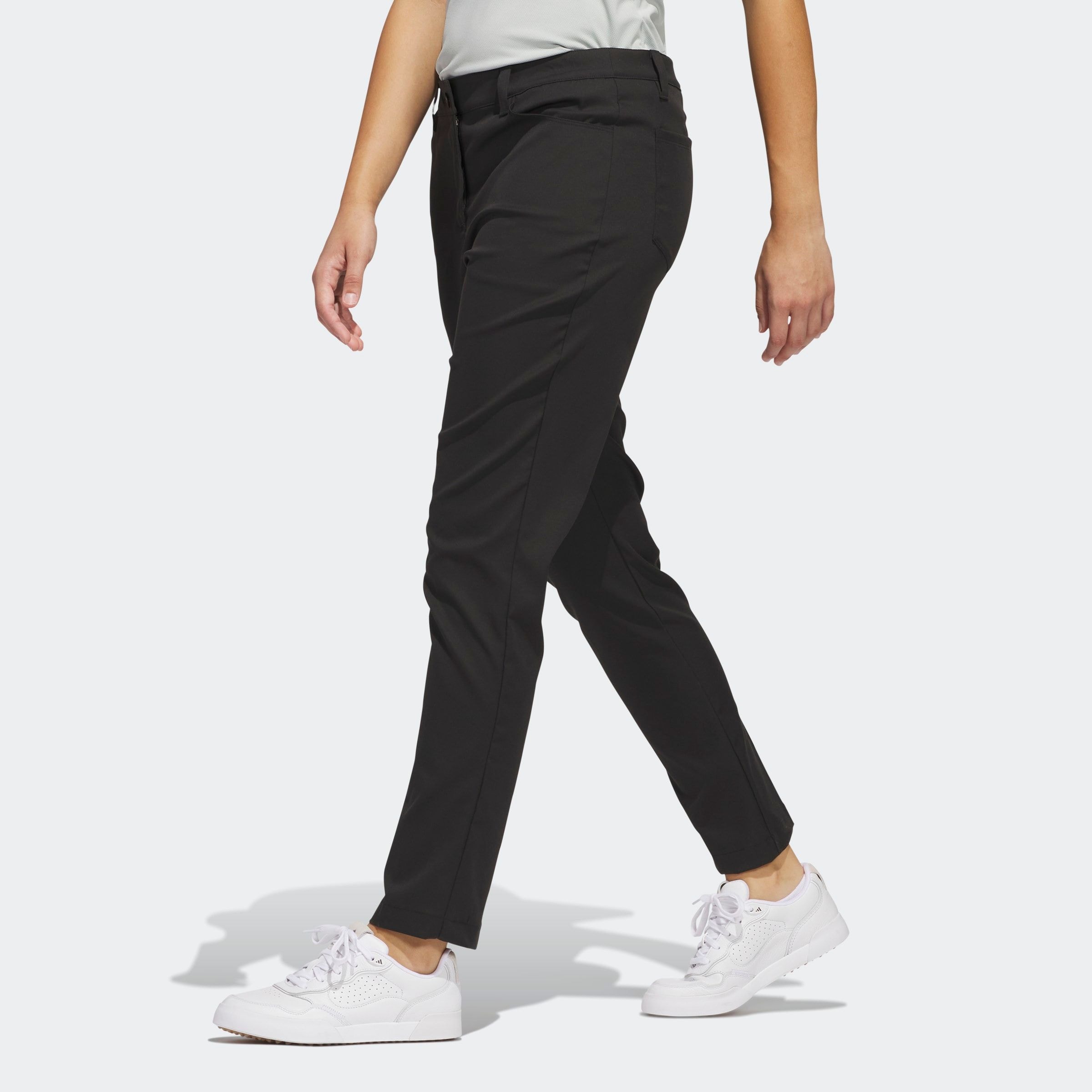 Golfhose ADIDAS PERFORMANCE "ULTIMATE365 TWISTWEAVE FIVE-POCKET", Damen, Gr. 42, L-Gr, schwarz (schwarz l, gr, lang, gr.), Obermaterial: 100% Polyeste