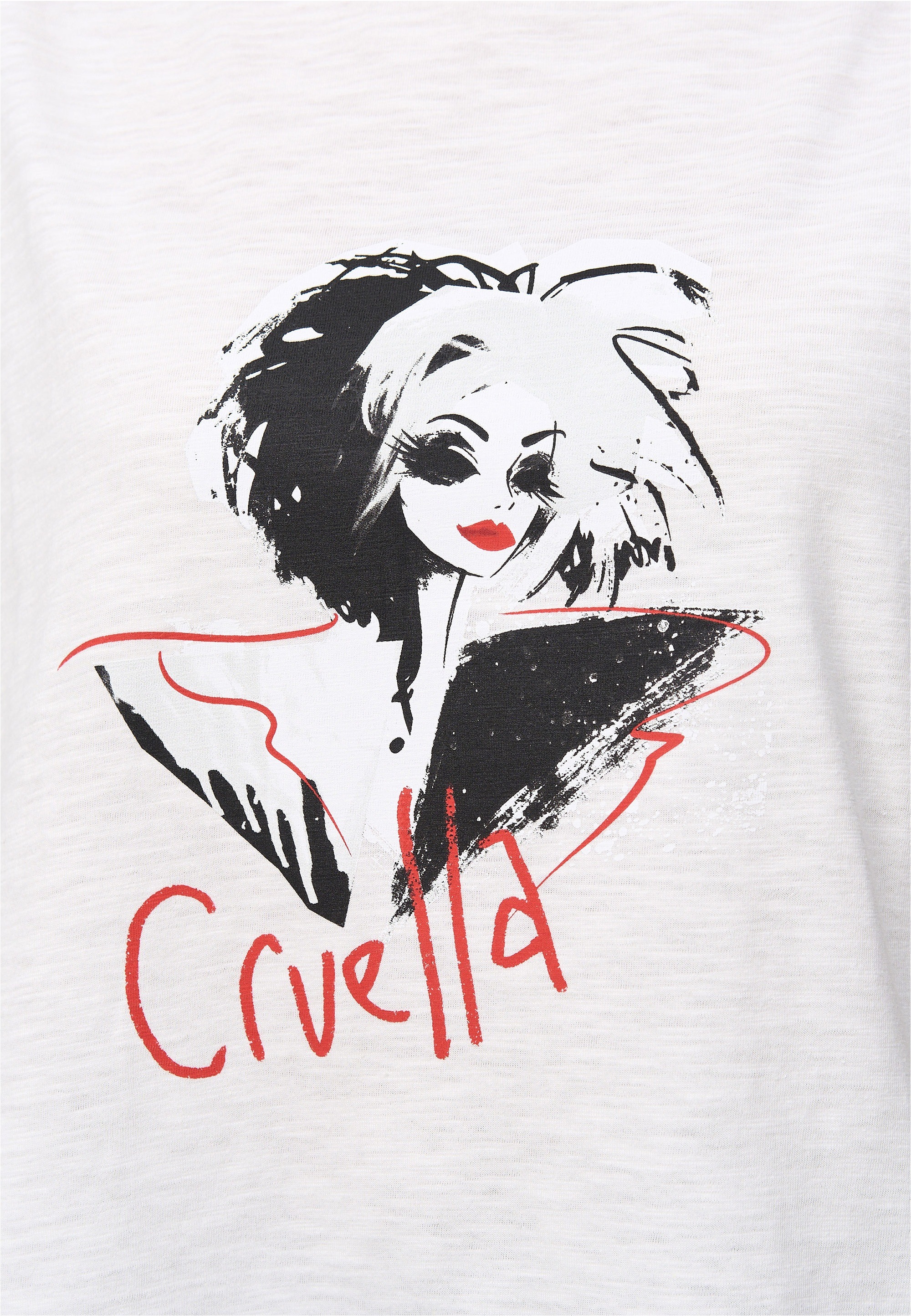 Recovered T-Shirt »Cruella Devil Art Ecru« 1 Stk. im zeitlosen Design