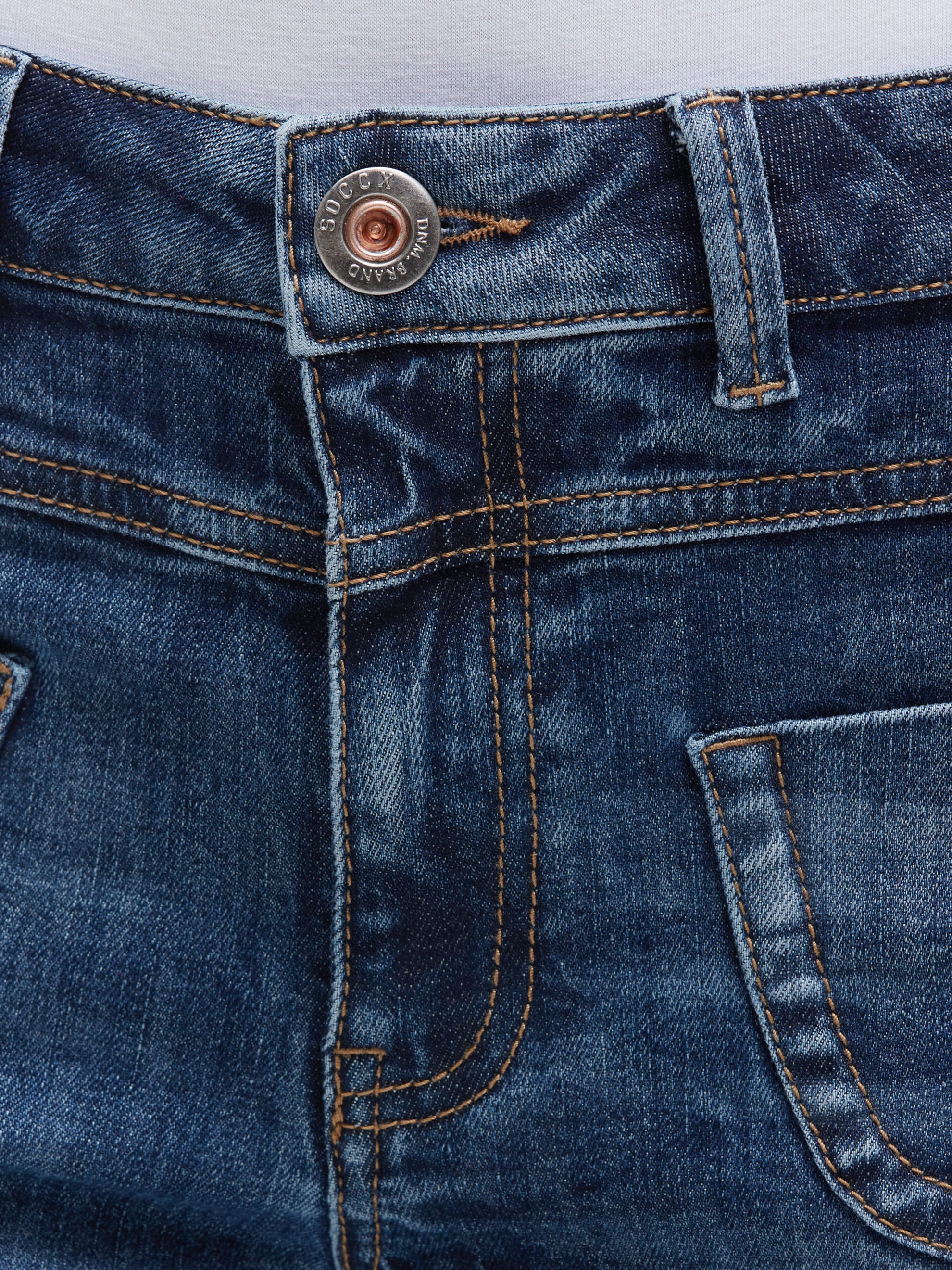 SOCCX Slim-fit-Jeans mit hoher Leibhöhe