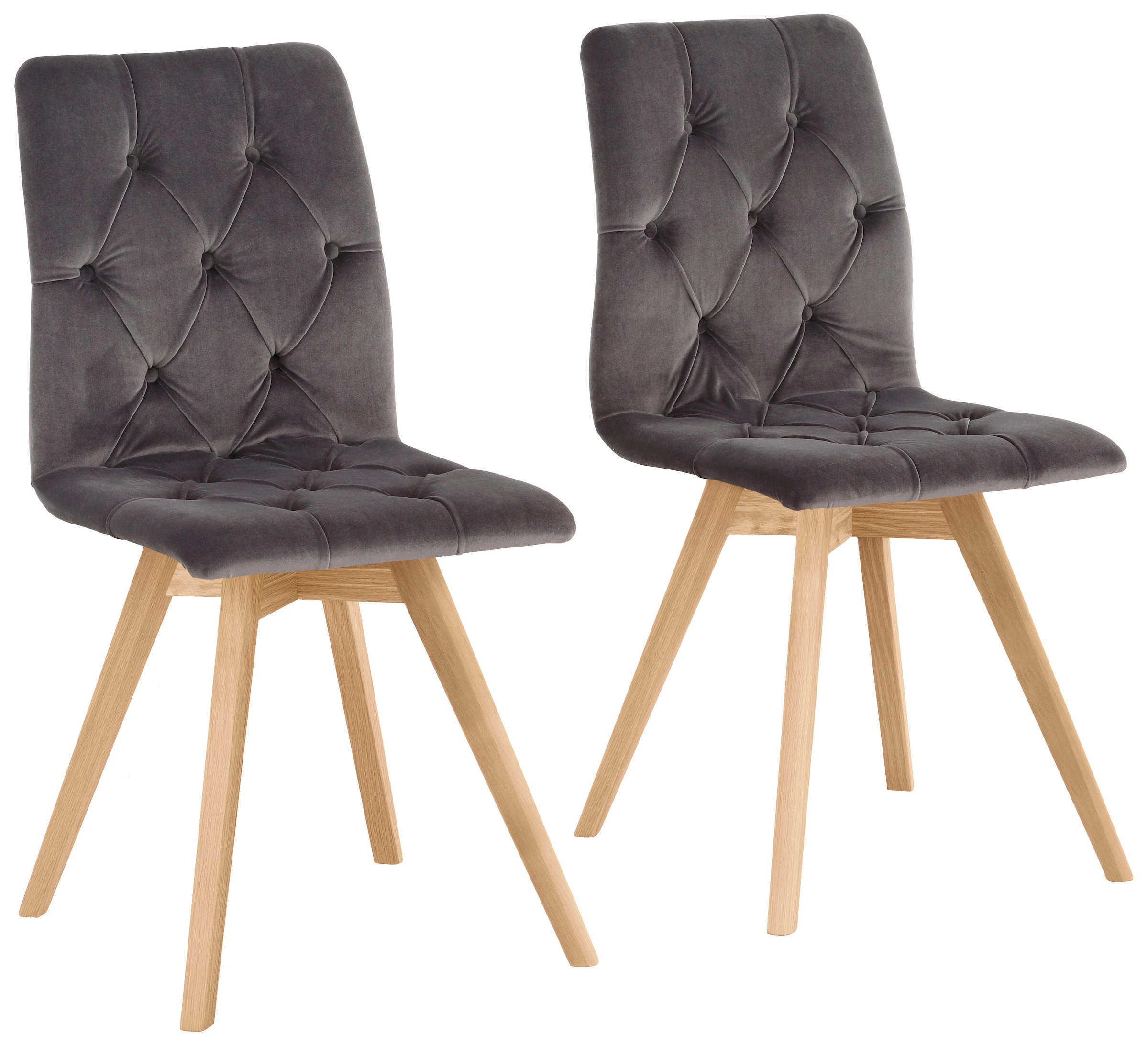 andas Esszimmerstuhl "Rania" (Set) 2 Stk. Samtoptik im 2er/4er/6er Set, Mas günstig online kaufen