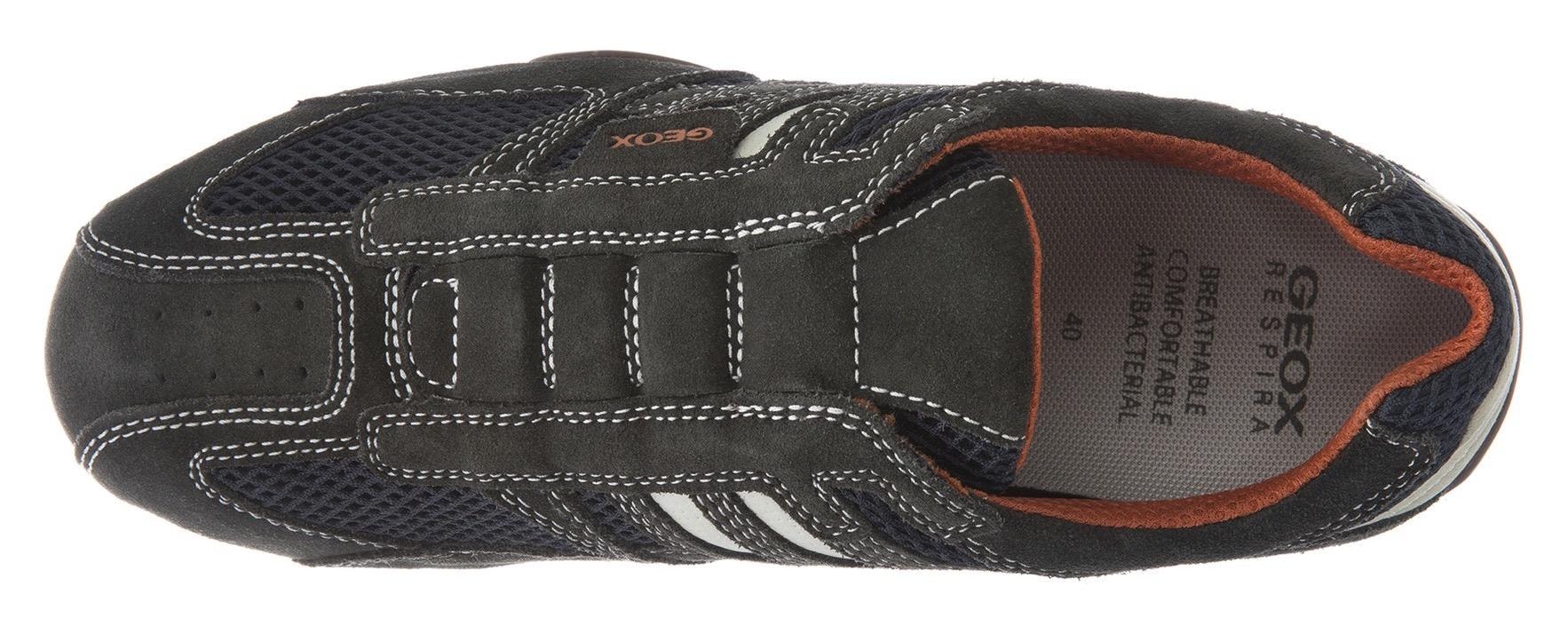 Geox Slip-On Sneaker »UOMO SNAKE«, Slipper, Freizeitschuh mit Ziernähten und mit Geox Spezial Membrane