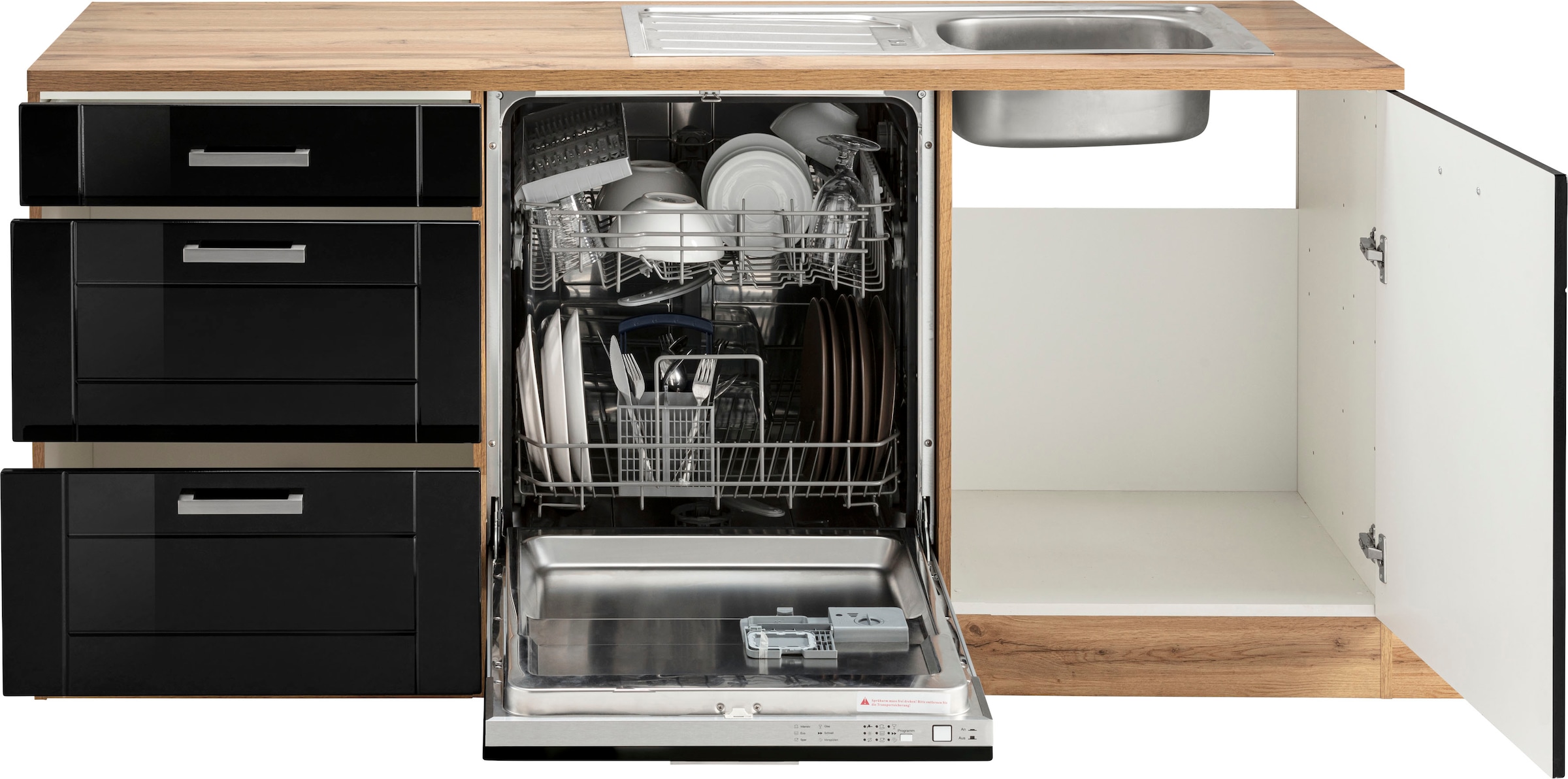KOCHSTATION Winkelküche »KS-Tinnum«, mit E-Geräten, Stellbreite 240/180 cm