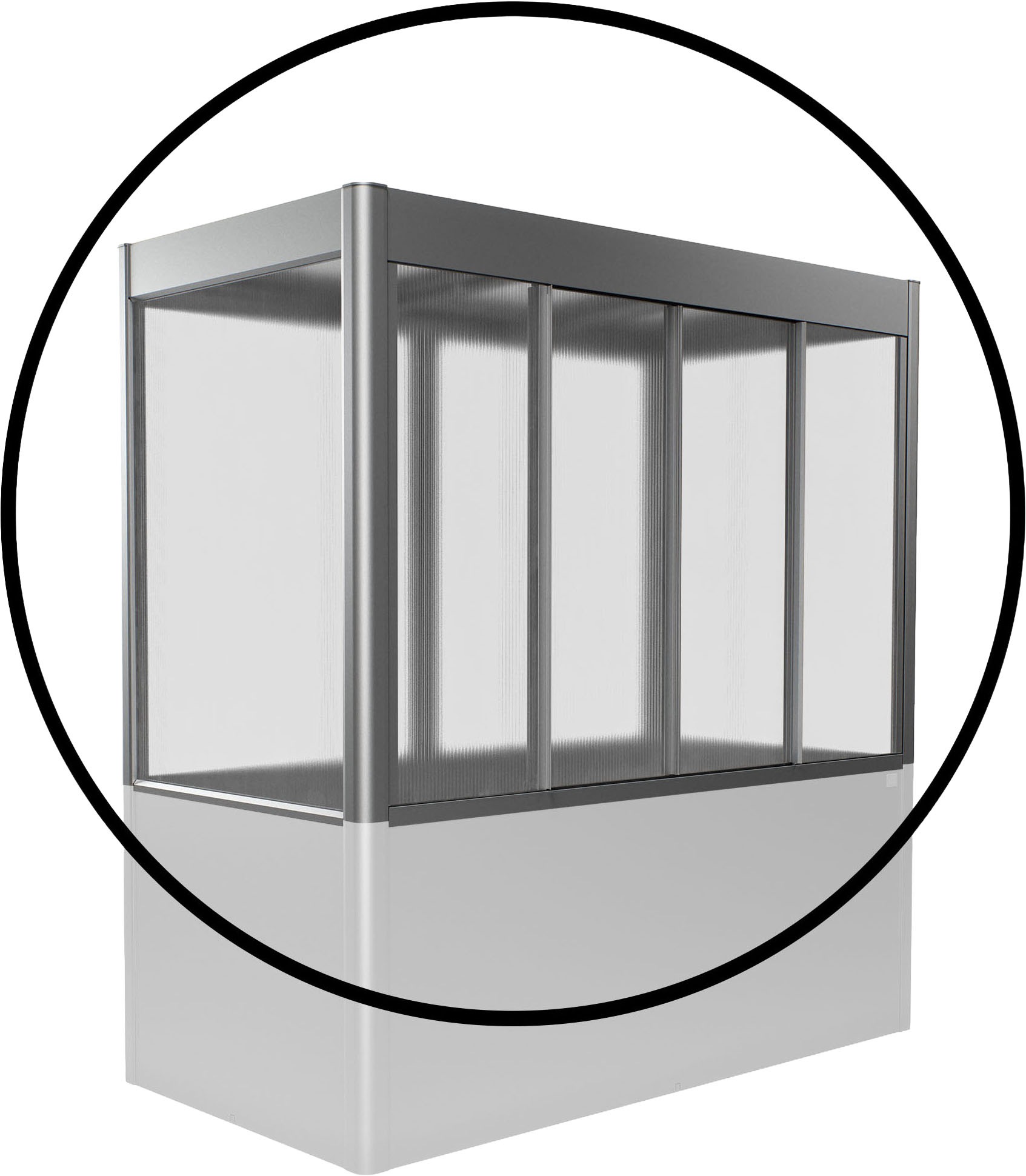 Biohort Frühbeetaufsatz »für Hochbeet Florentina Gr. 2x1 verschiedene Farben« Nachrüstbar auf bestehende Biohort Hochbeete