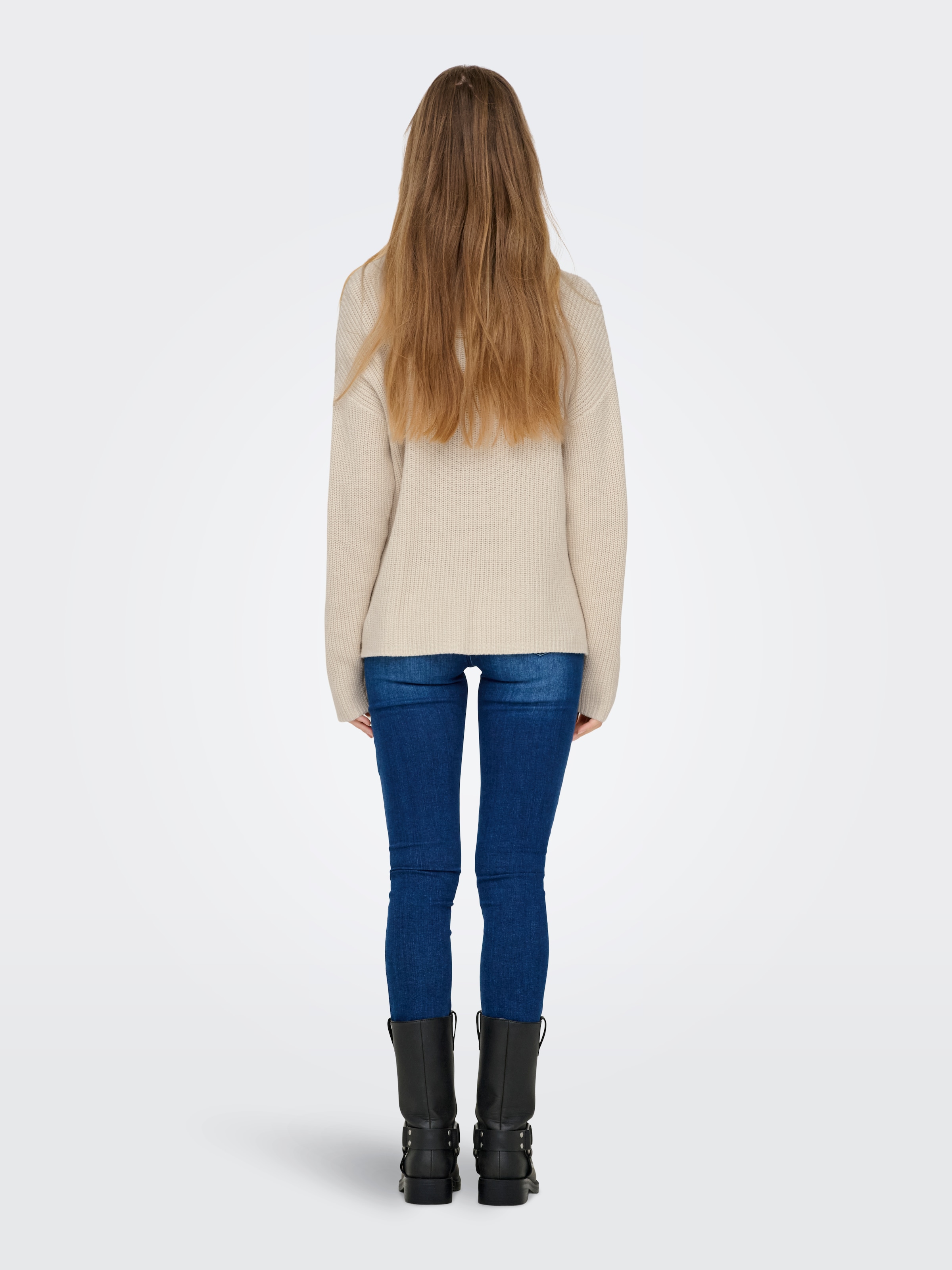 ONLY Rundhalspullover »ONLLUNA LS O-NECK PULLOVER KNT NCA«