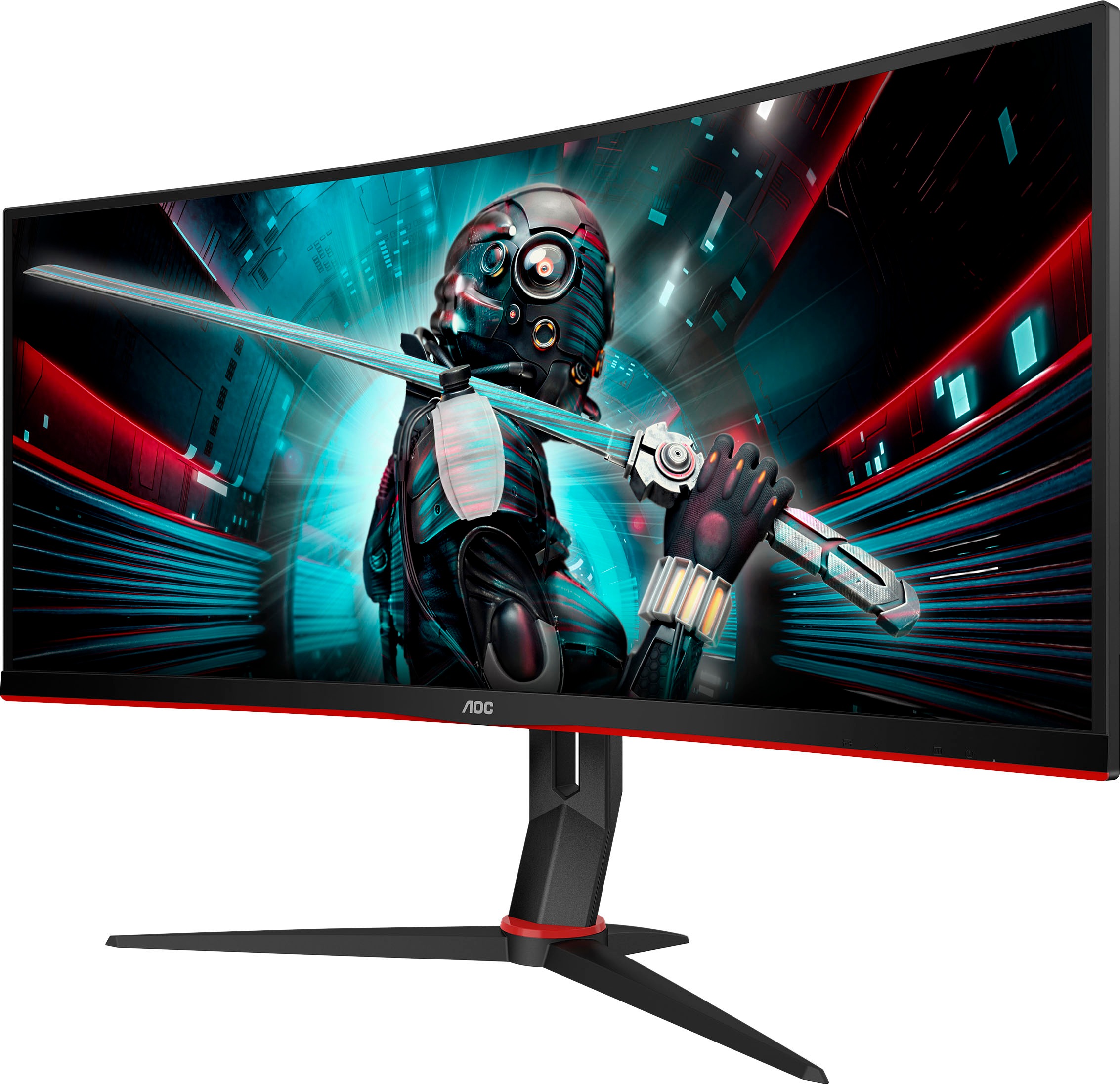 Aoc Cu34g2x Bk Gaming Monitor 34 Zoll 3440 X 1440 Pixel Wqhd 1 Ms Reaktionszeit 144 Hz Baur