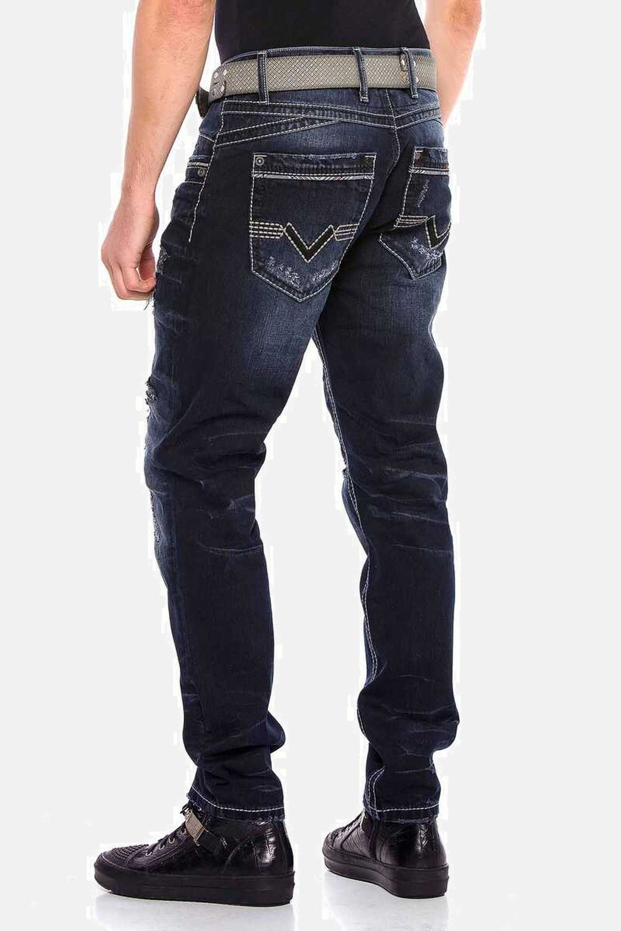 Cipo & Baxx Regular-fit-Jeans »Jeans«, mit lässigen Destroyed-Elementen, CD539