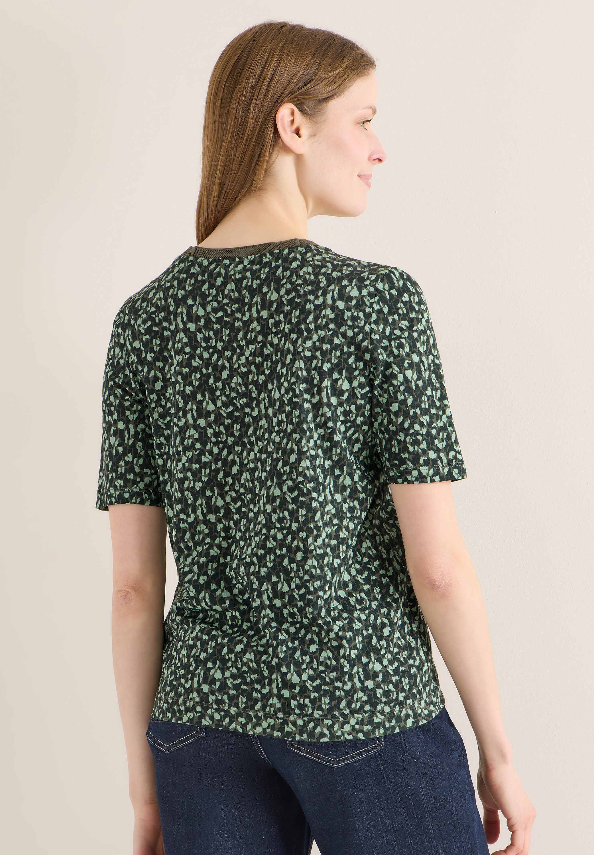 Cecil Rundhalsshirt Rundhalsausschnitt