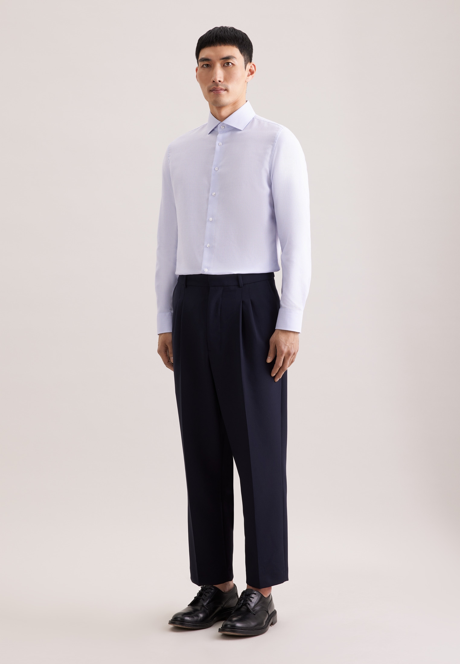 seidensticker Businesshemd »Schwarze Rose« Slim 1/1 Kentkragen Struktur