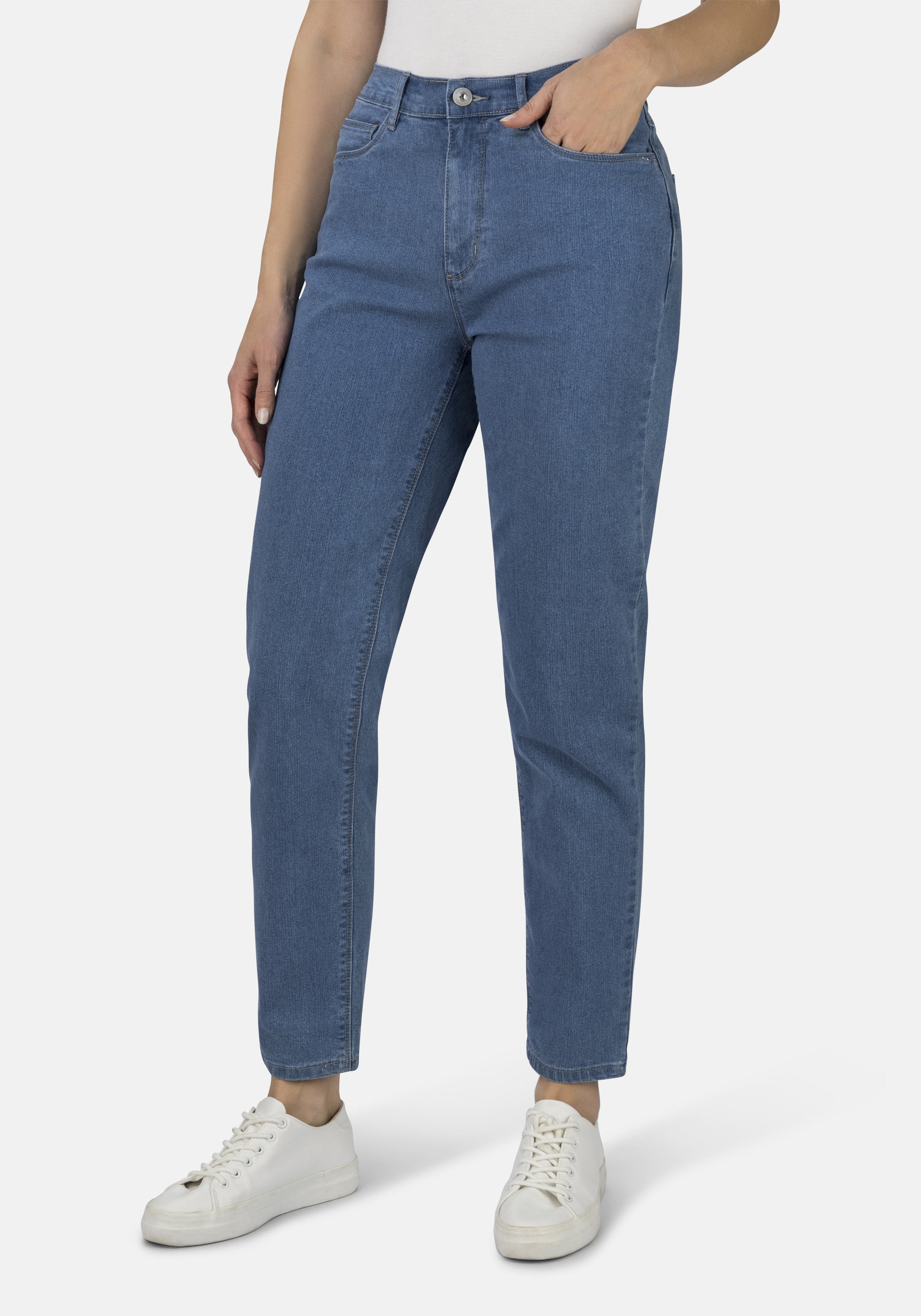 STOOKER WOMEN 5-Pocket-Jeans »Nizza Denim Tapered Fit«, Tapered Fit Casual Clean Wash Denim Jeans für Damen