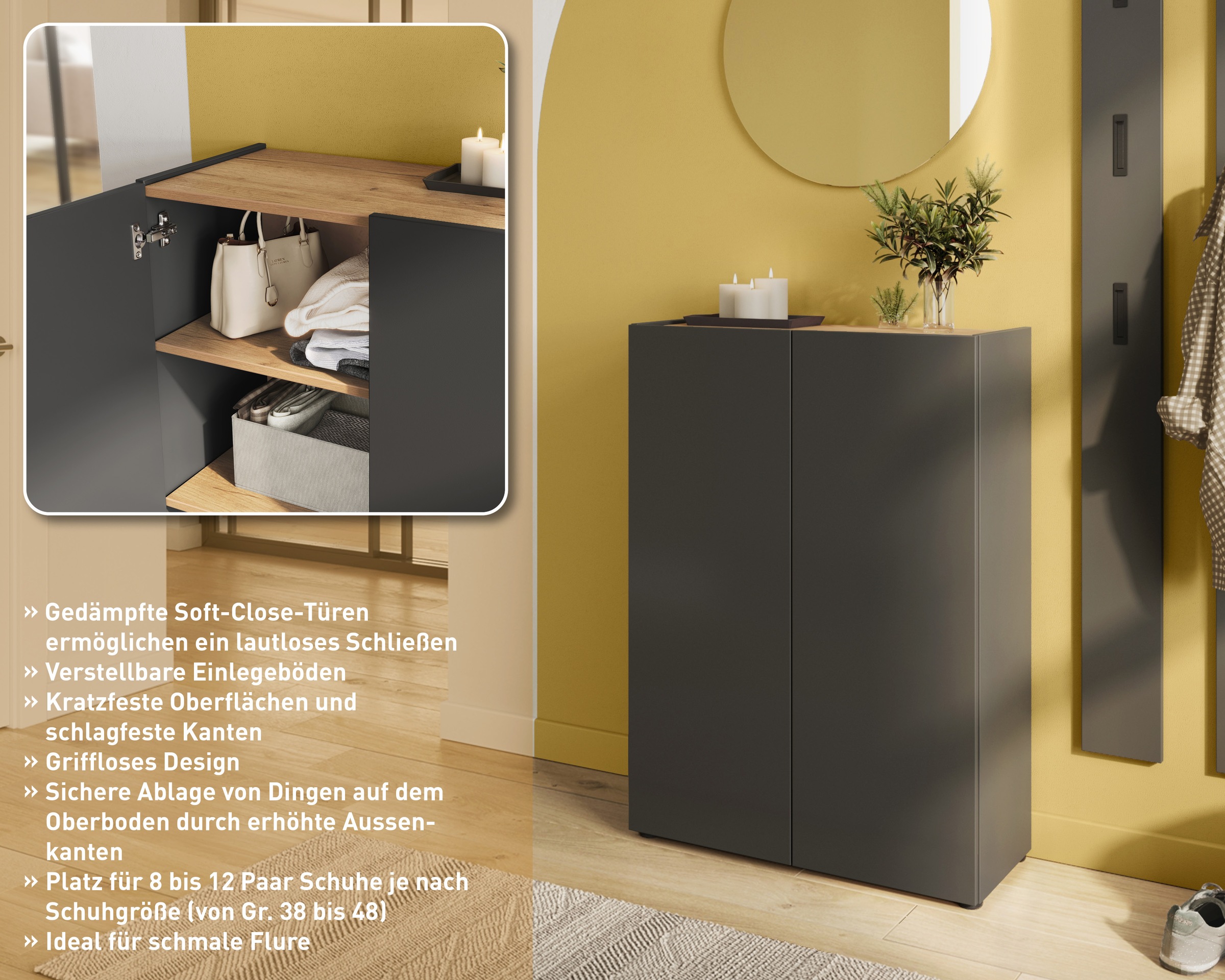 Thumbnail - GERMANIA Schuhschrank "GW-Alviano" 1 Stk. tlg. Platz für bis zu 12 Paar Schuhe