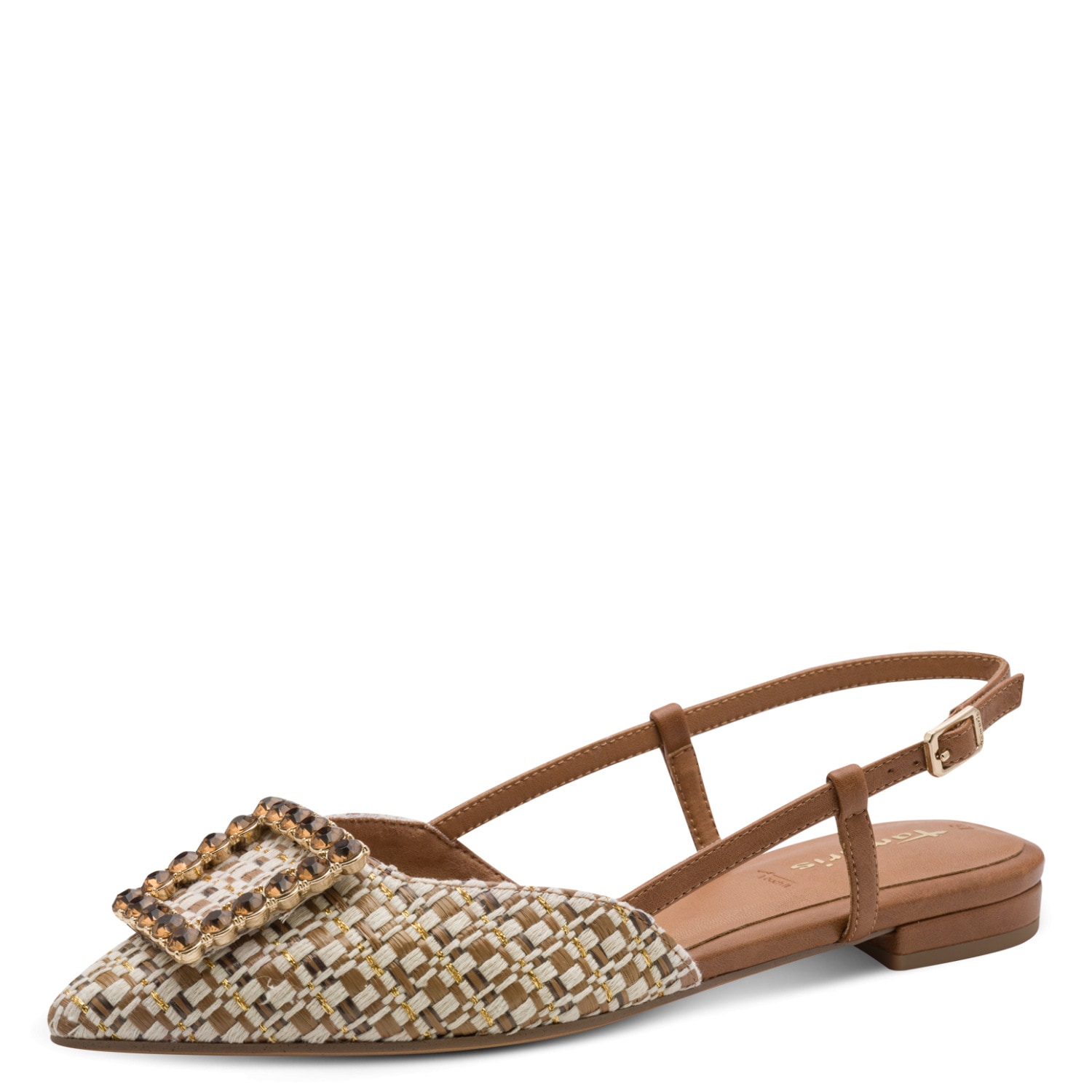Tamaris, Blockabsatz, Sommerschuh mit schickem Schmuckelement