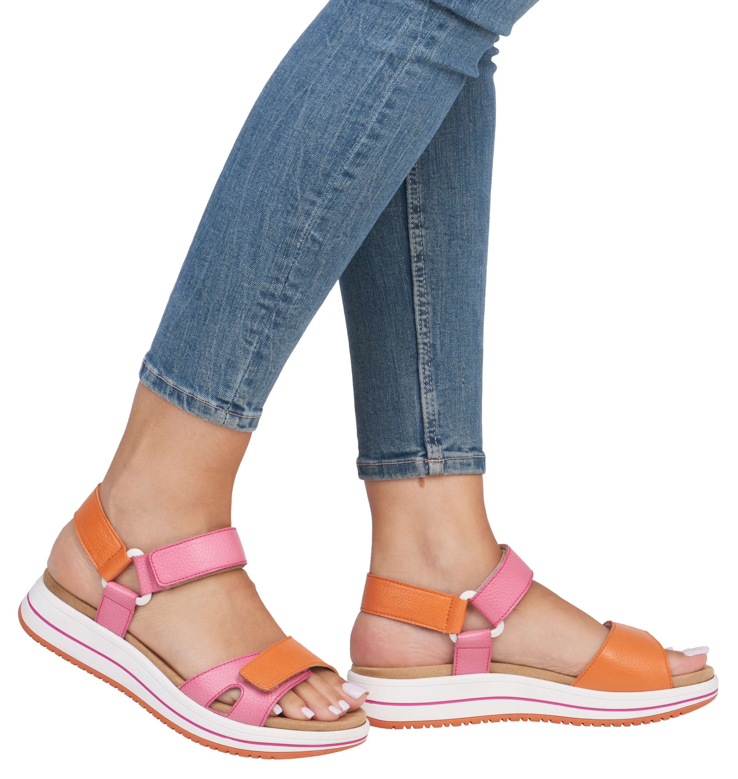 Remonte Riemchensandale "Elisabeth Hurley-Collection", Keilabsatz, Klettsch günstig online kaufen