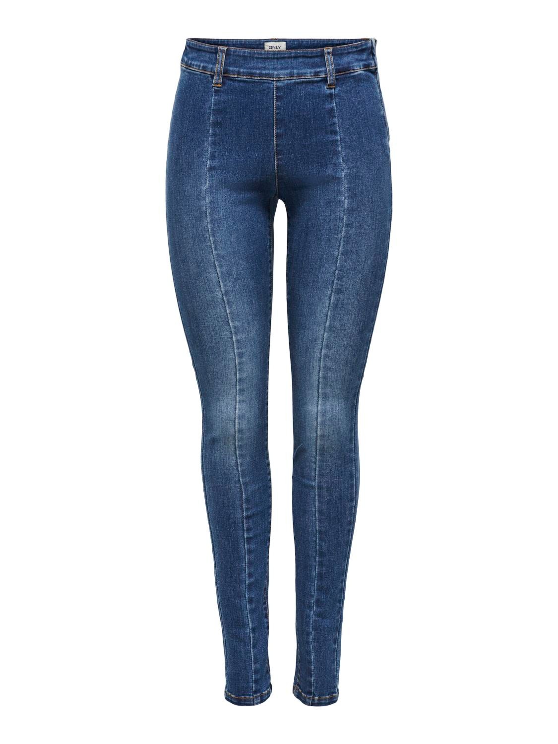 ONLY Skinny-fit-Jeans »ONLWAUW MID SK ZIP CUT DNM«
