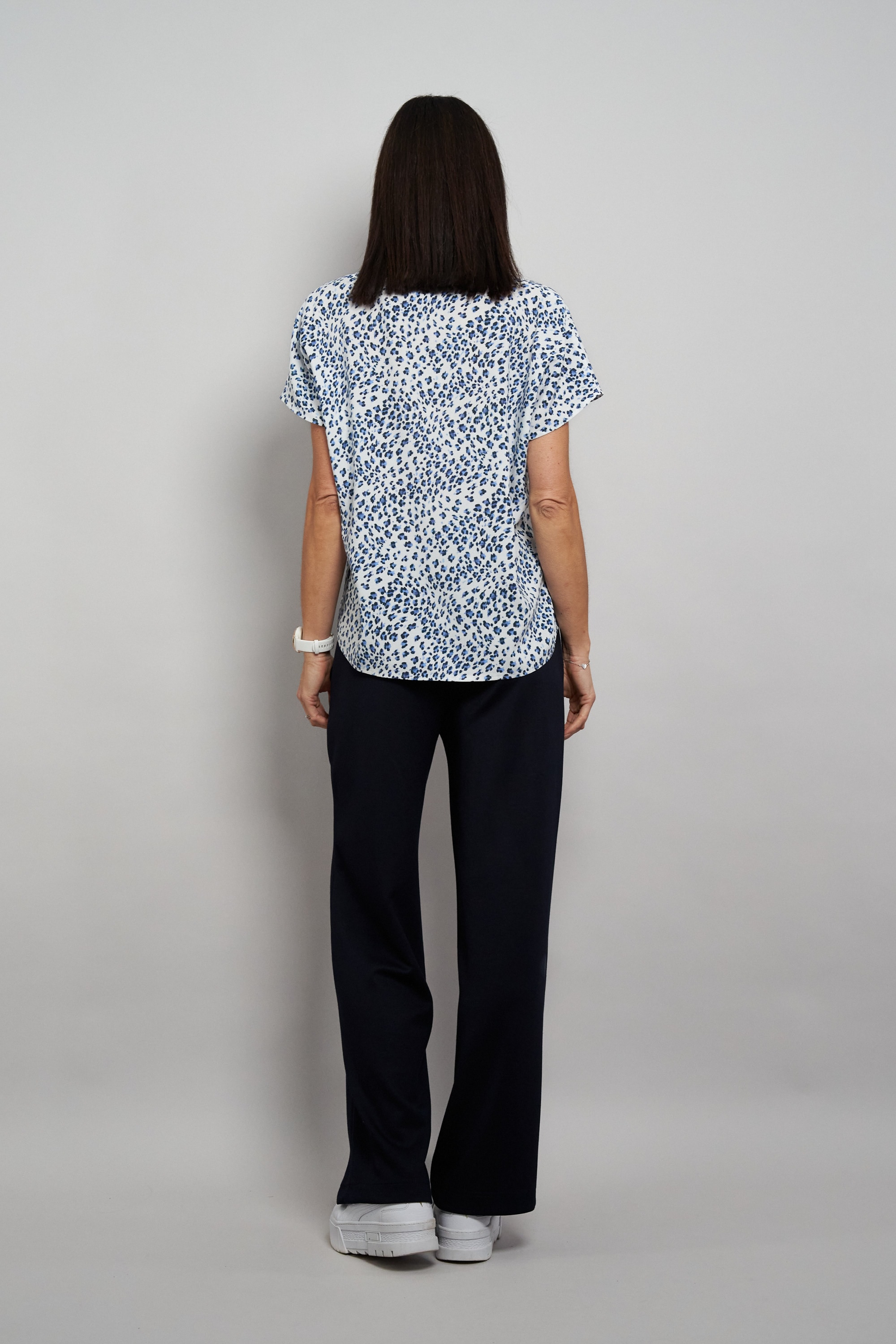 Seidel Moden Kurzarmbluse »Otto exclusiv« mit Minimalprint und V-Ausschnitt - MADE IN GERMANY