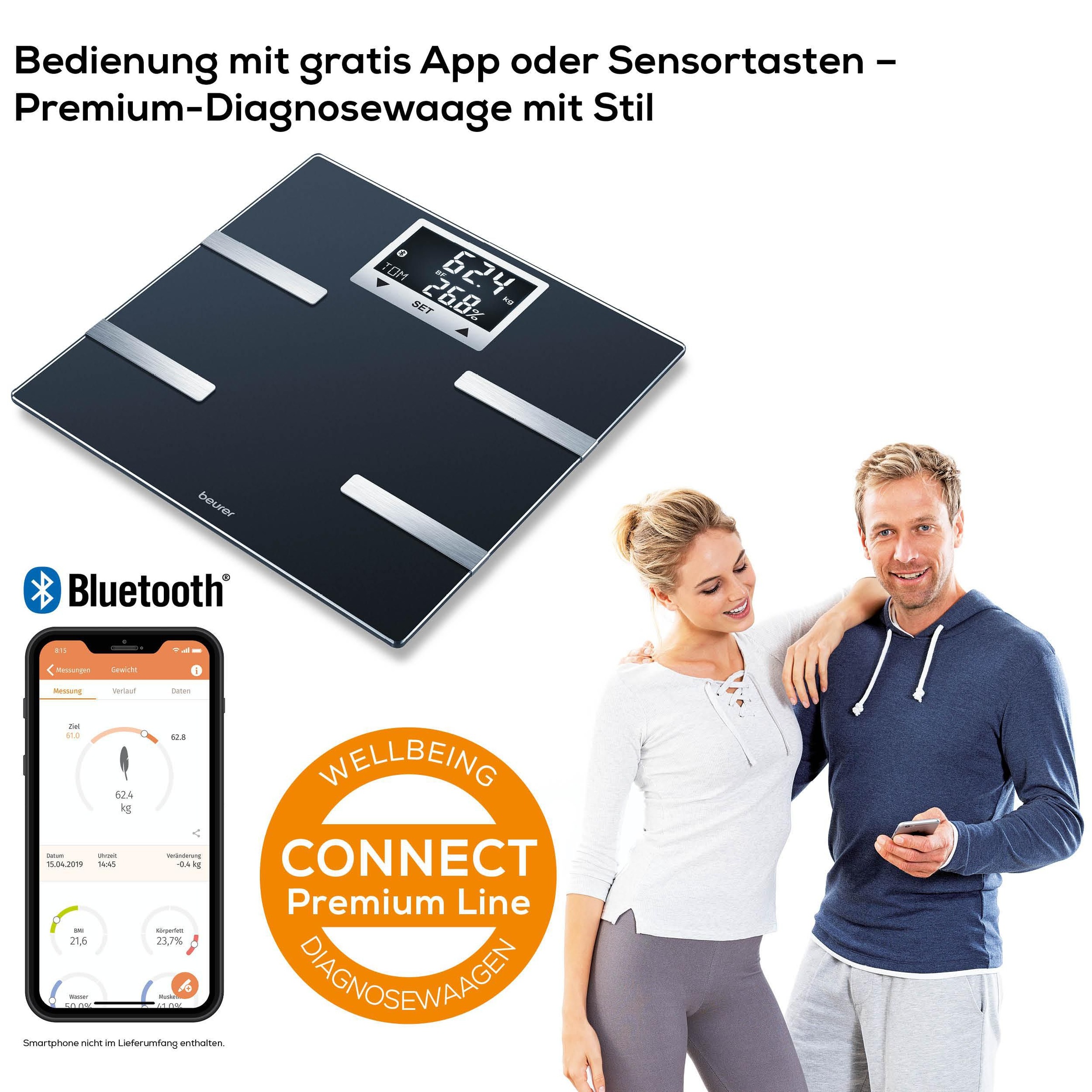 BEURER Körper-Analyse-Waage "BF 720 Messung von Körperfett, Muskelanteil, K günstig online kaufen