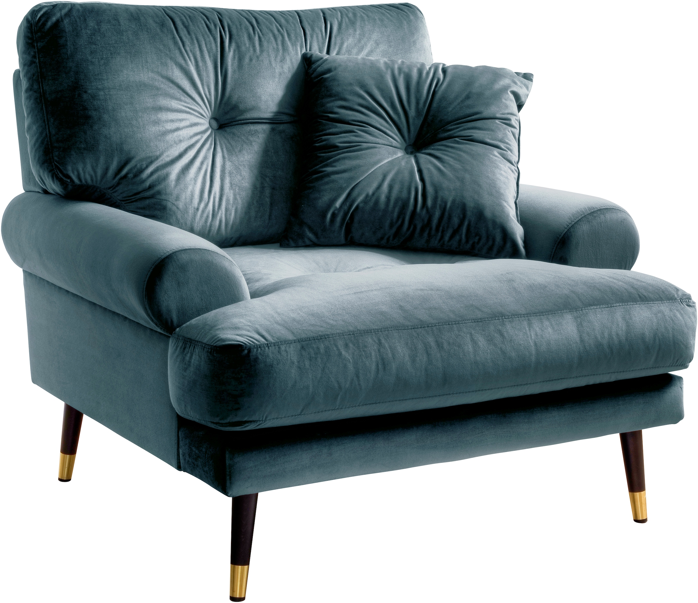 Trends by HG Loungesessel »TOKIO«, in Microfaser mit hochwertigem Holz/Metallfuß