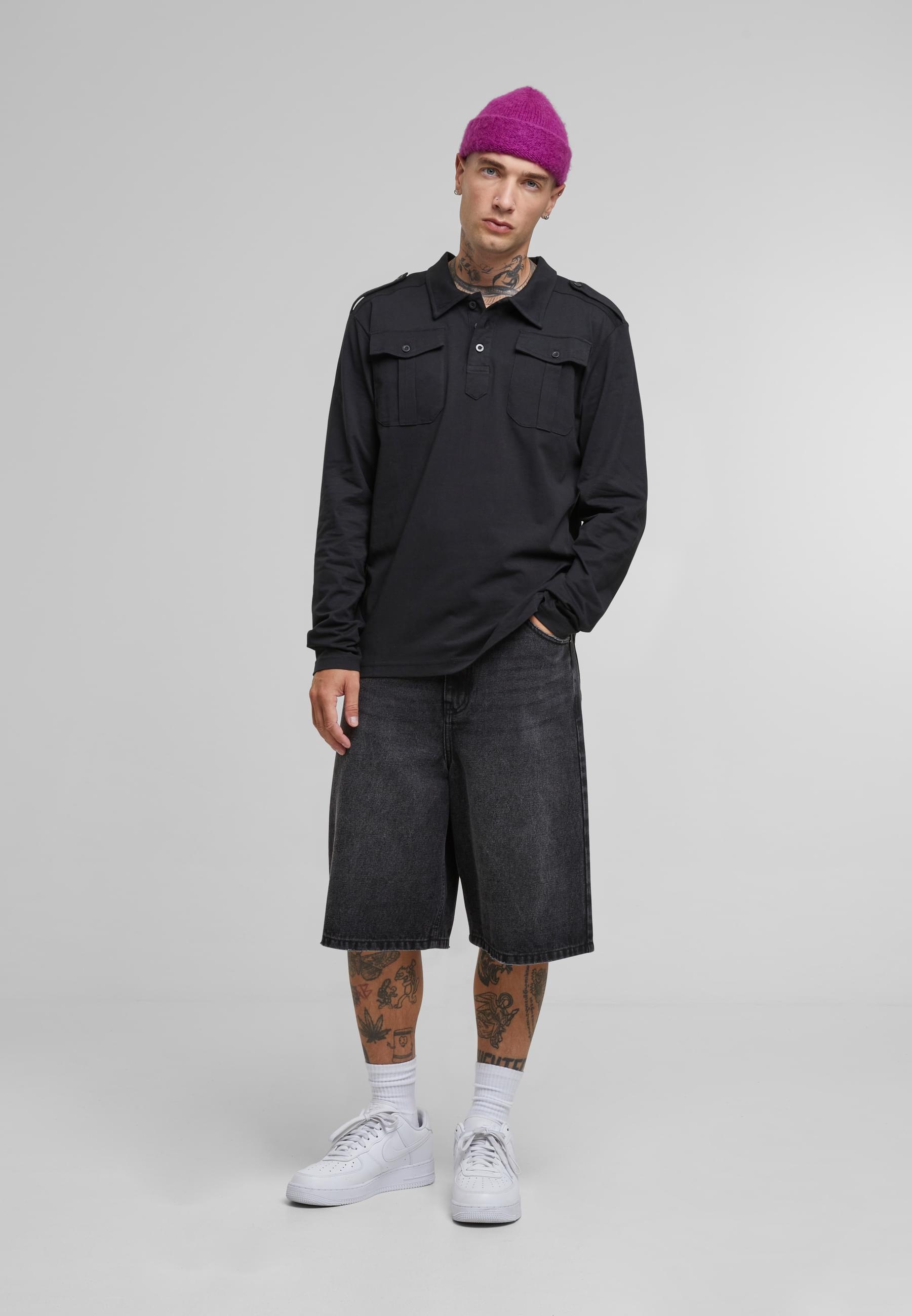 Brandit Poloshirt »Brandit Herren Jersey Poloshirt Willis longsleeve«, (1 tlg.)