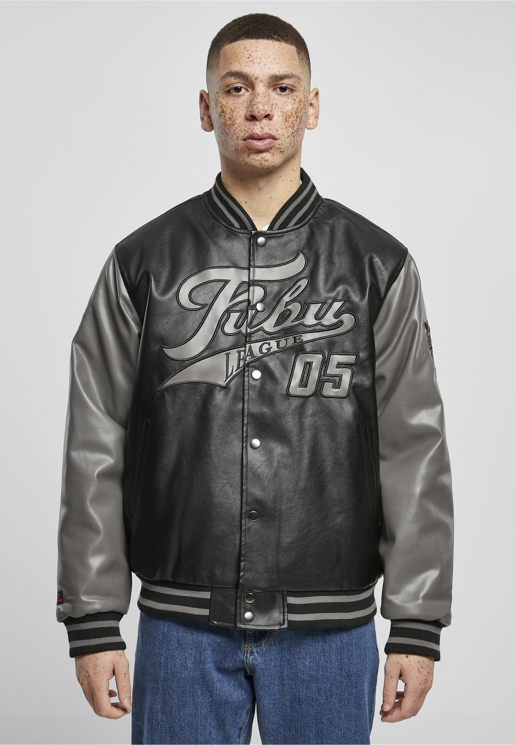 Fubu Anorak »Fubu Herren FM231-024-1 FUBU Varsity Leather Jacket« 1 Stk. tlg. ohne Kapuze