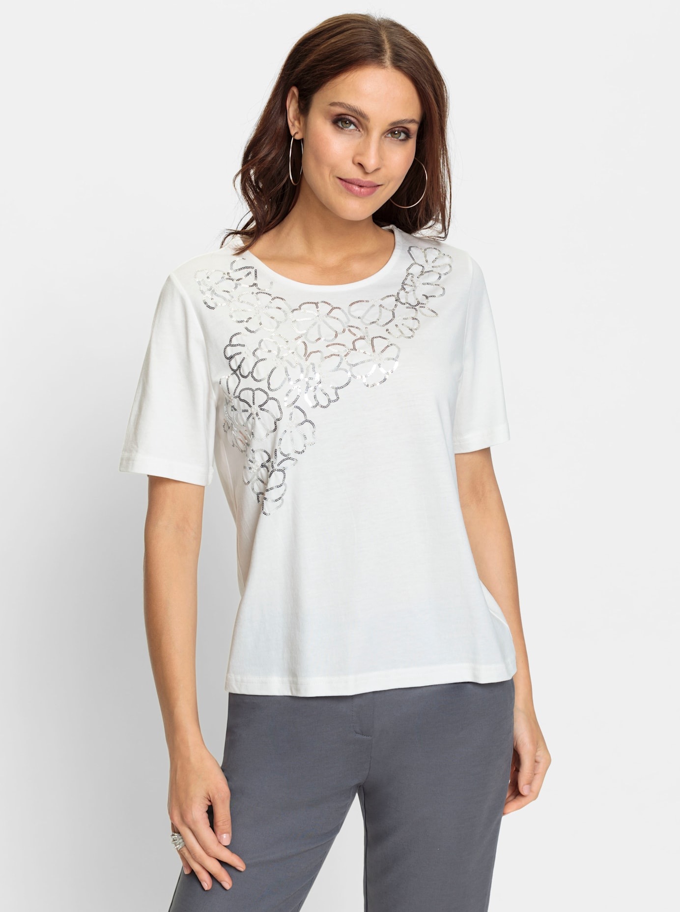 Lady Rundhalsshirt "Kurzarm-Shirt" 1 Stk. tlg. günstig online kaufen