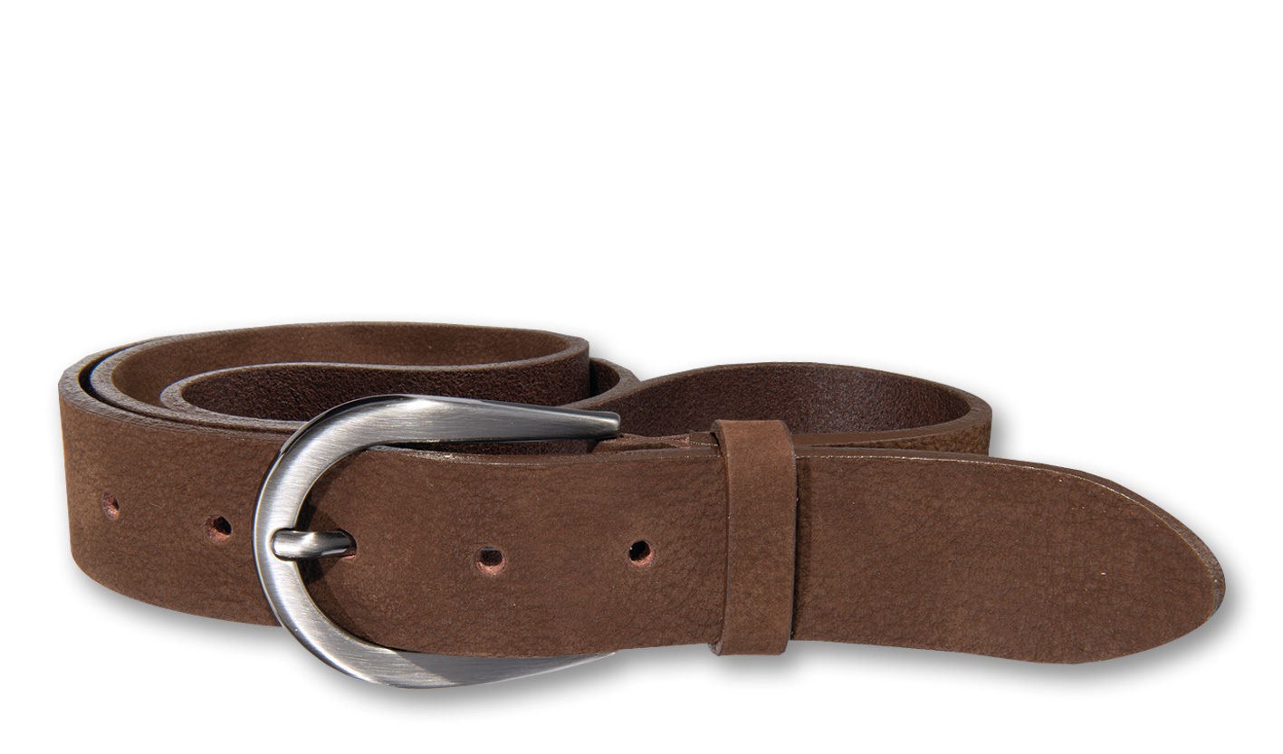 Silbergift Ledergürtel "Ledergürtel mit dunkler Schließe in Hufeisenform" günstig online kaufen