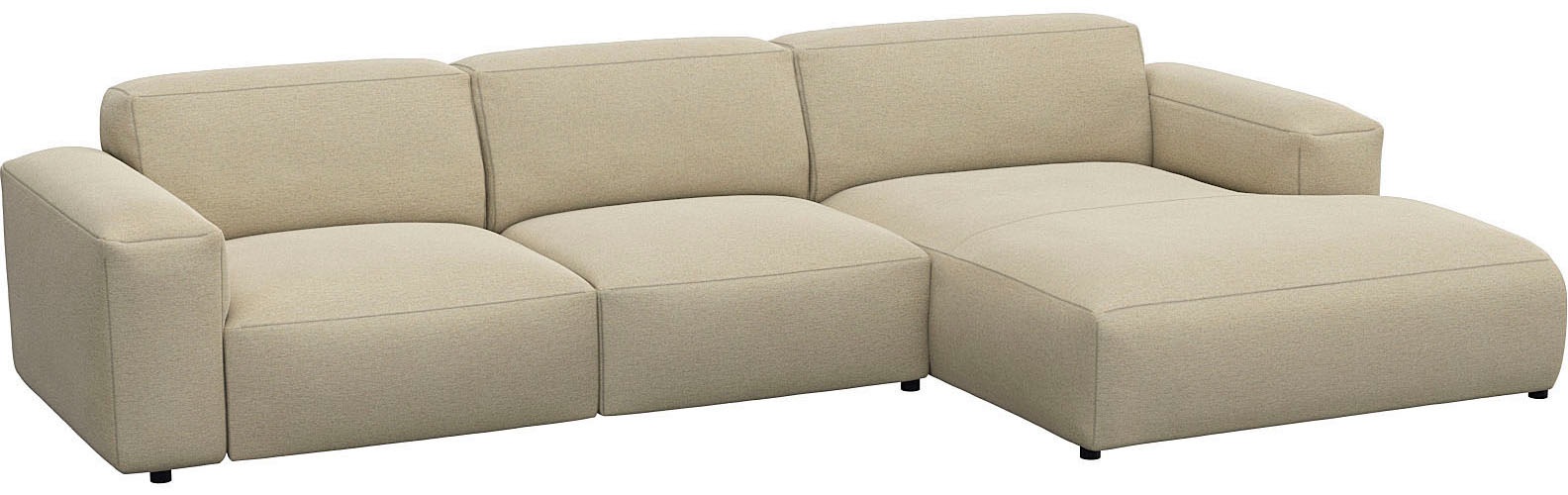 FLEXLUX Ecksofa »Lucera bequem und komfortabel durch hochwertigen Sitzaufbau, L-Form«, modern & anschmiegsam, Kaltschaum, Stahl-Wellenunterfederung