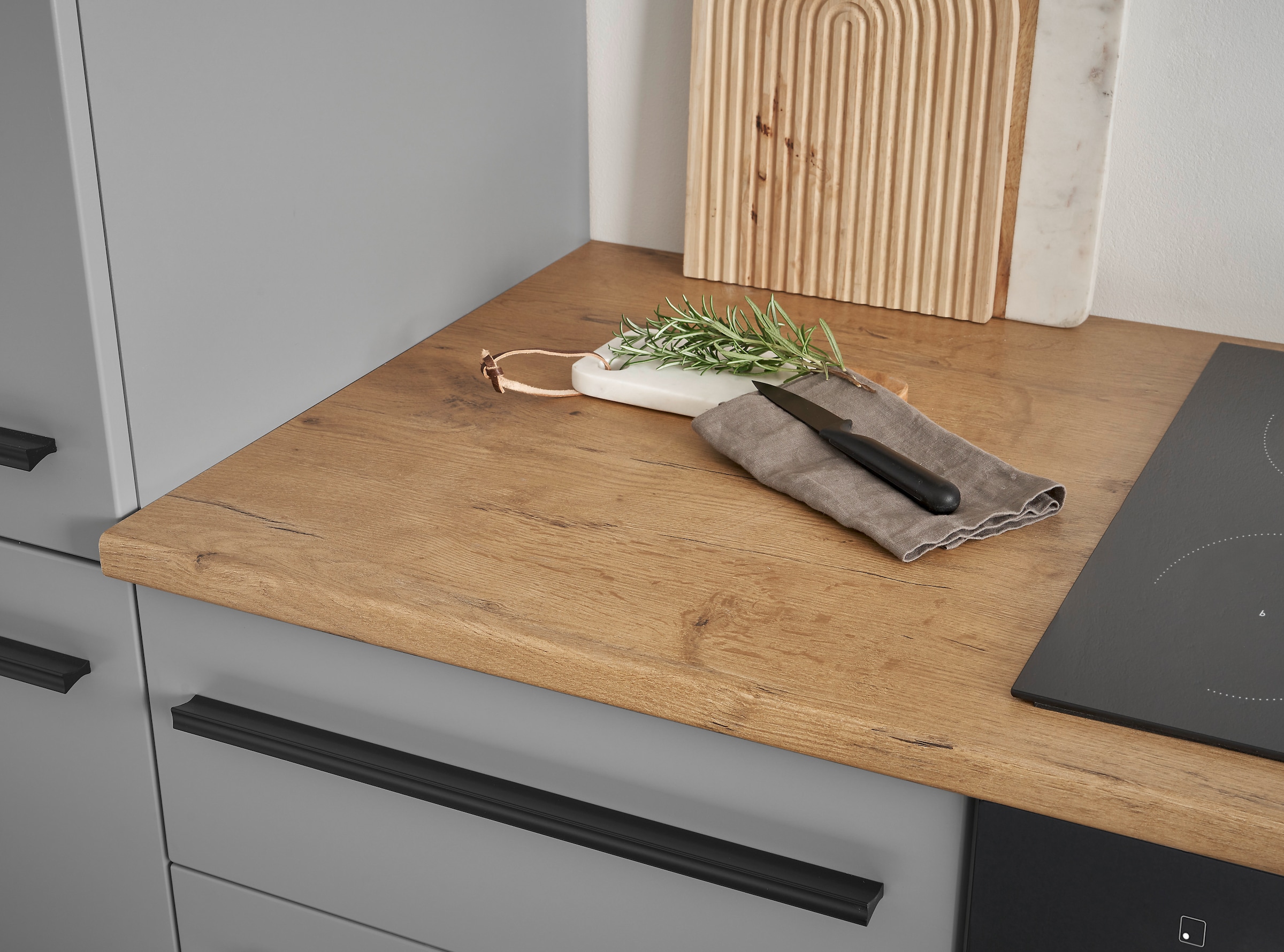 BASIC by Balculina Winkelküche »Denver, Küche BxHxT 250/115 x 211 x 60«, Breite 250 cm, wahlweise mit E-Geräten und Induktion
