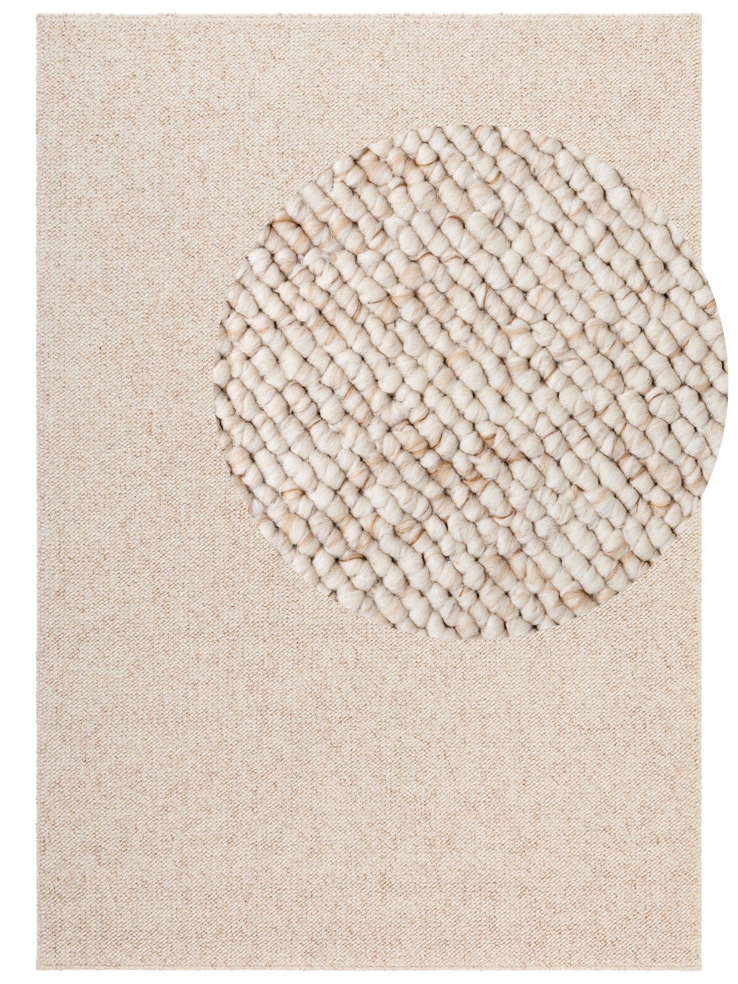 ELLE DECORATION Teppich »Rocco«, rechteckig, 10 mm Höhe, Nachhaltig, Läufer, waschbar, Wohnzimmer, Esszimmer, Woll-Optik
