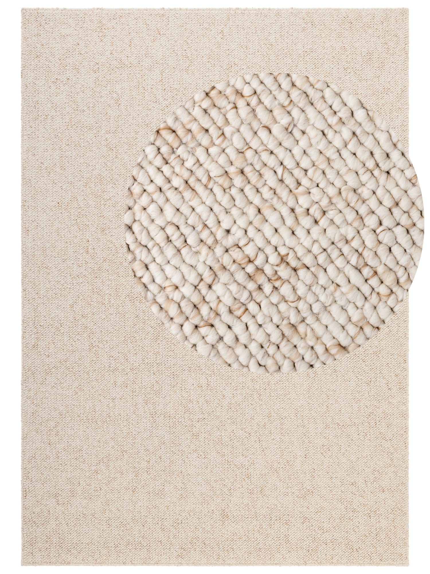 THE RUGS Rocco Flatweave Washable Plain Extra Large Living Room Rug & Runner in Off White | Size: 80cm x 150cm