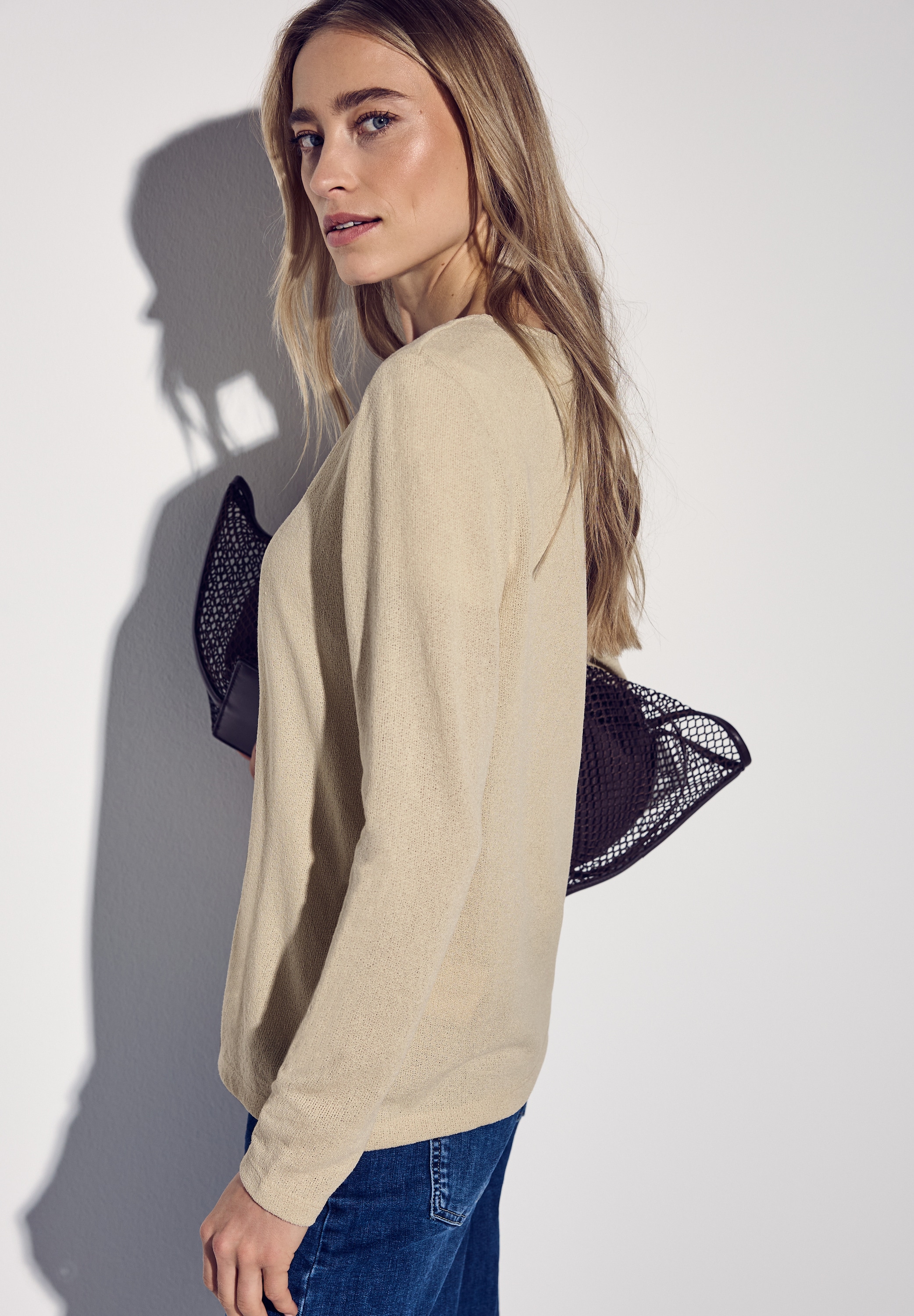 STREET ONE Shirtjacke »NETTE«, im Strick Look