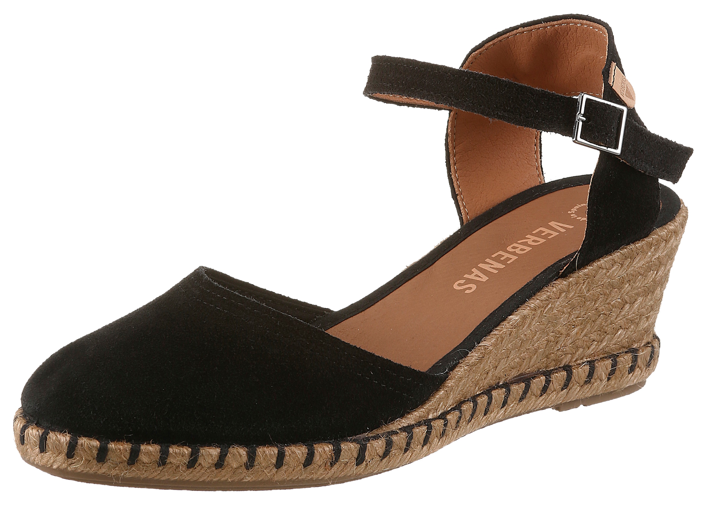 VERBENAS Slingpumps Keilsandalette, Sommerschuh, Urlaubsschuh mit Bastbesat günstig online kaufen