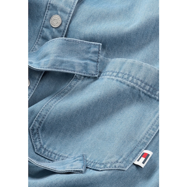 Tommy Jeans Jeanskleid »TJW BELTED DENIM SHIRT DRESS EXT«, mit Markenlabel  online bestellen | BAUR