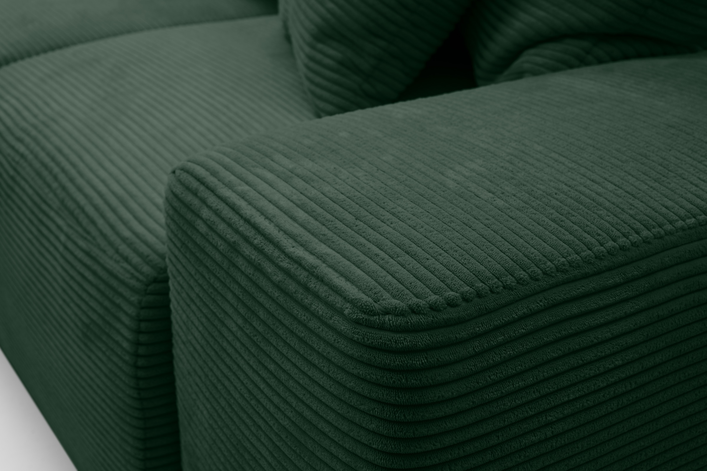 WERK2 Ecksofa »Riwa, modernes Sofa zum Kuscheln und Entspannen, Breite 300cm, L-Form«, Trendiges Ecksofa mit vielen Kissen, Schlaffunktion & Bettkasten
