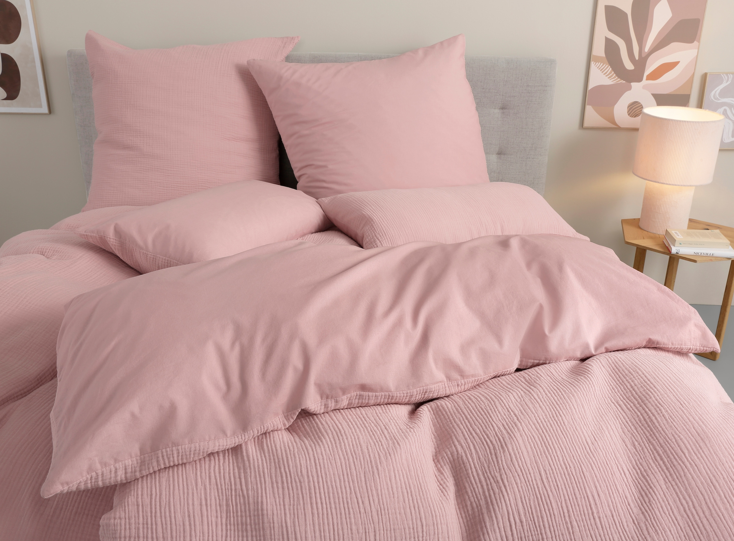 Wendebettwäsche OTTO HOME, rosa, Renforcé, Obermaterial: 100% Baumwolle. Obermaterial 2: 100% Baumwolle, Bettwäsche, "Sari3", NEUHEIT: aus 100%