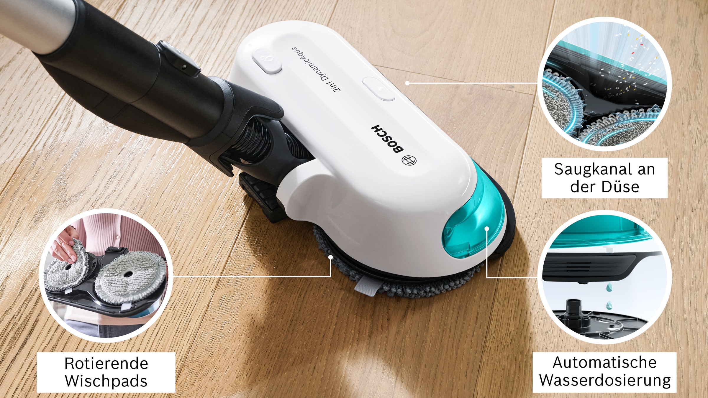 BOSCH Akku-Stielstaubsauger "BSS712XHYG" HEPA Filter, rotierende Wischpads, günstig online kaufen