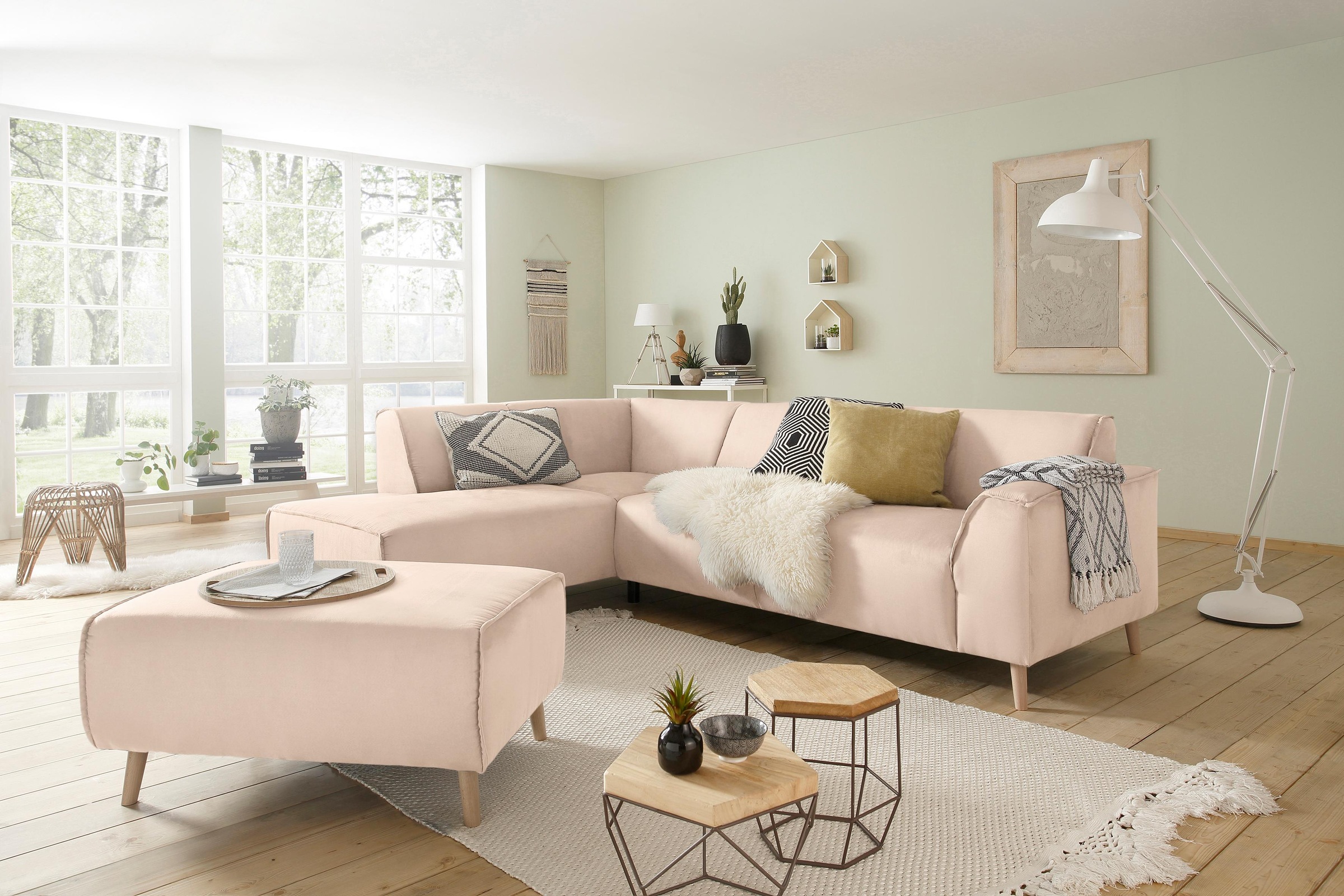 Home affaire Ecksofa "Julia zeitlose und elegante Couch, hoher Sitzkomfort, günstig online kaufen