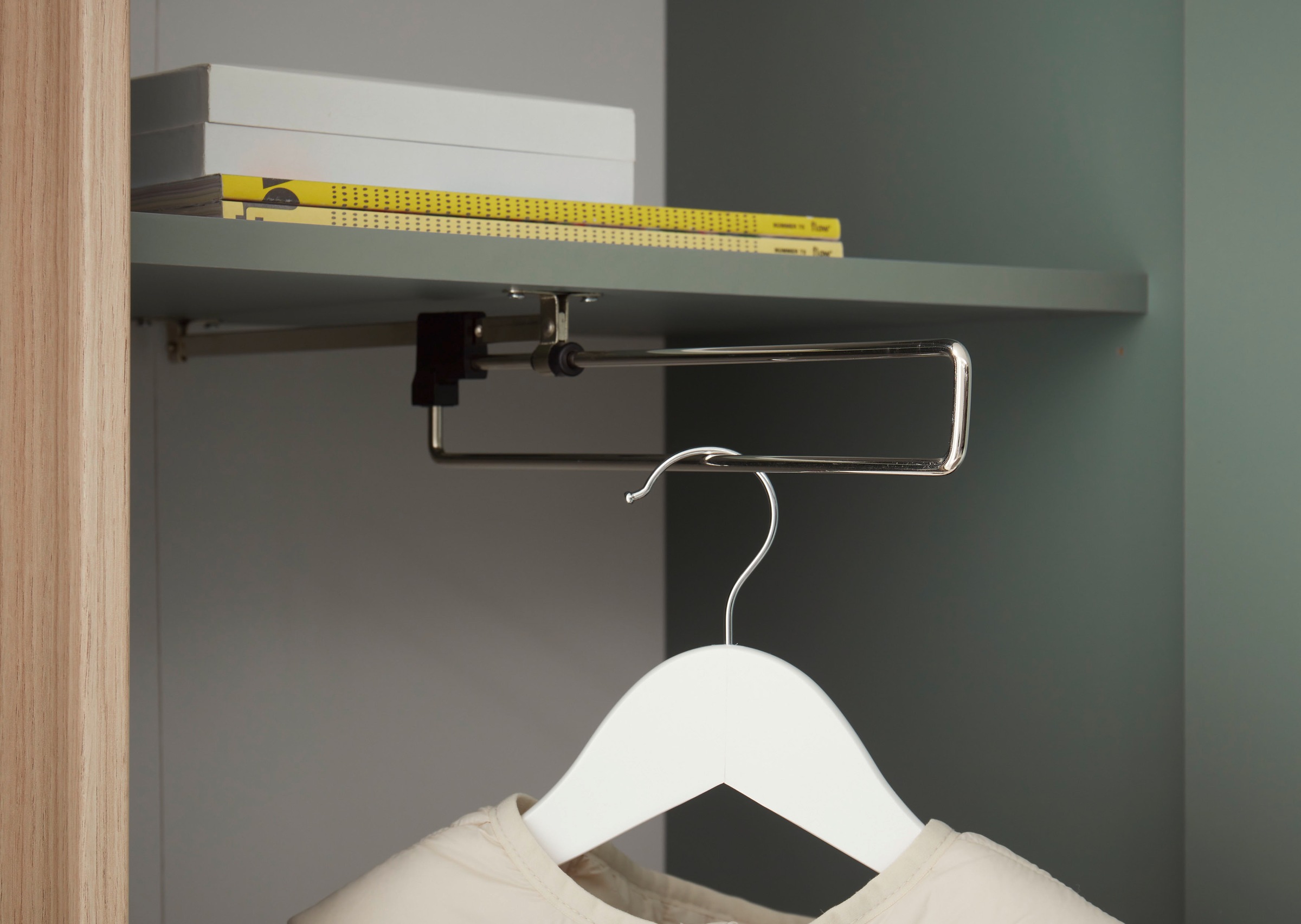INOSIGN Garderoben-Set »GIRON/CiTY, moderne Garderobe, Komplettset mit viel Stauraum«, (Komplett-Set, 3 St.), enthält Garderobenschrank, Paneel, Schuhbank inkl. Sitzkissen